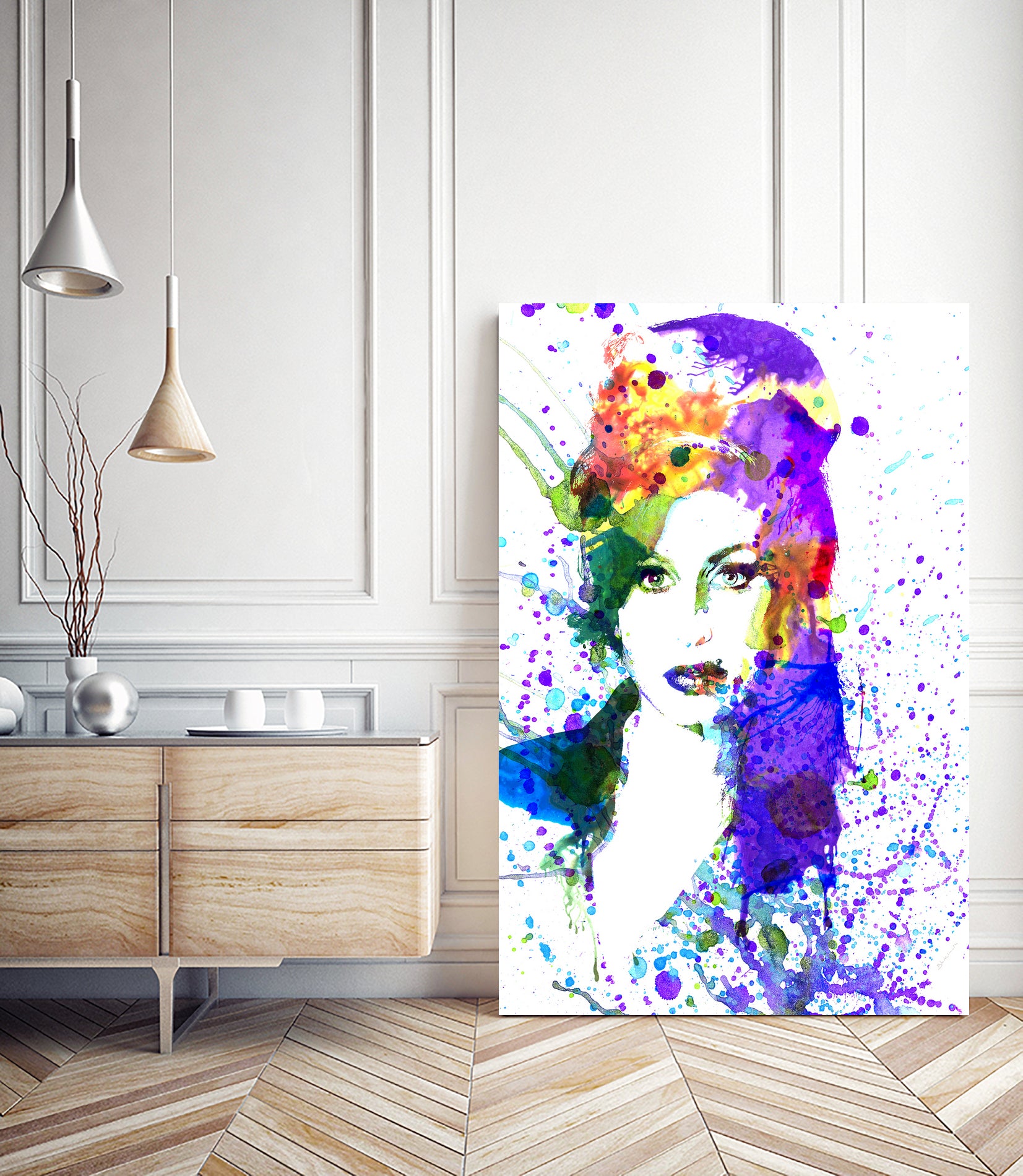 Amy Winehouse | watercolor by Dante Blacksmith on GIANT ART - fuchsia mixed media