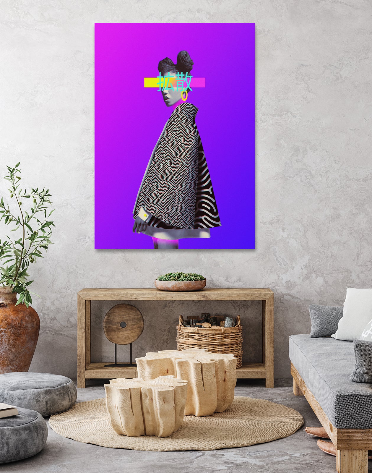 Diffusion by Dorian Legret on GIANT ART - fuchsia photo manipulation