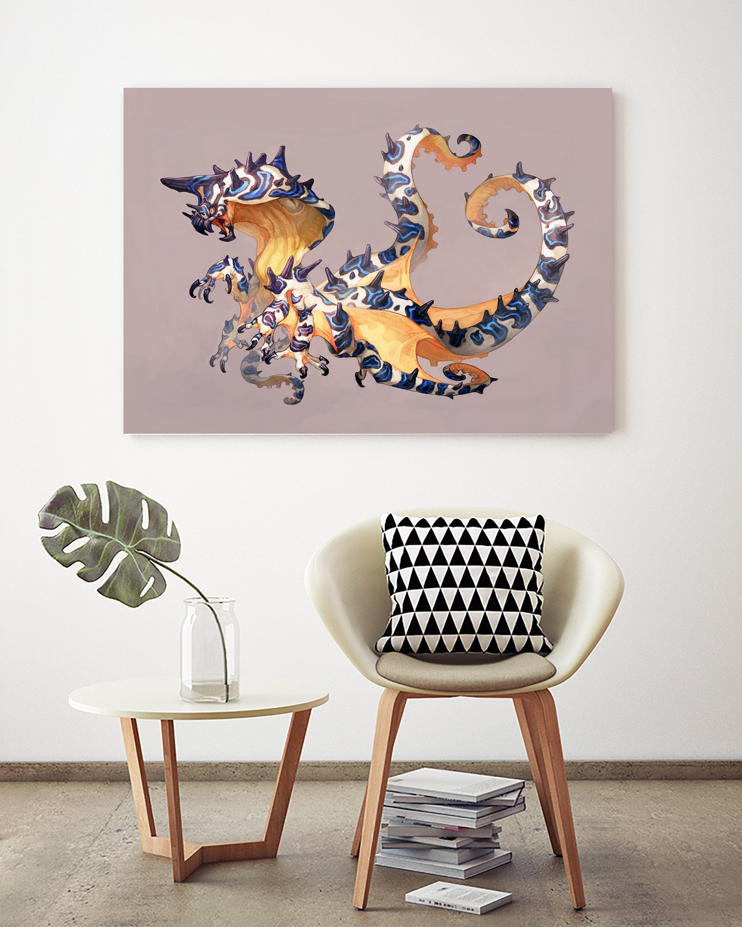 Octopus Dragon by Saki Yamamura on GIANT ART - blue digital painting