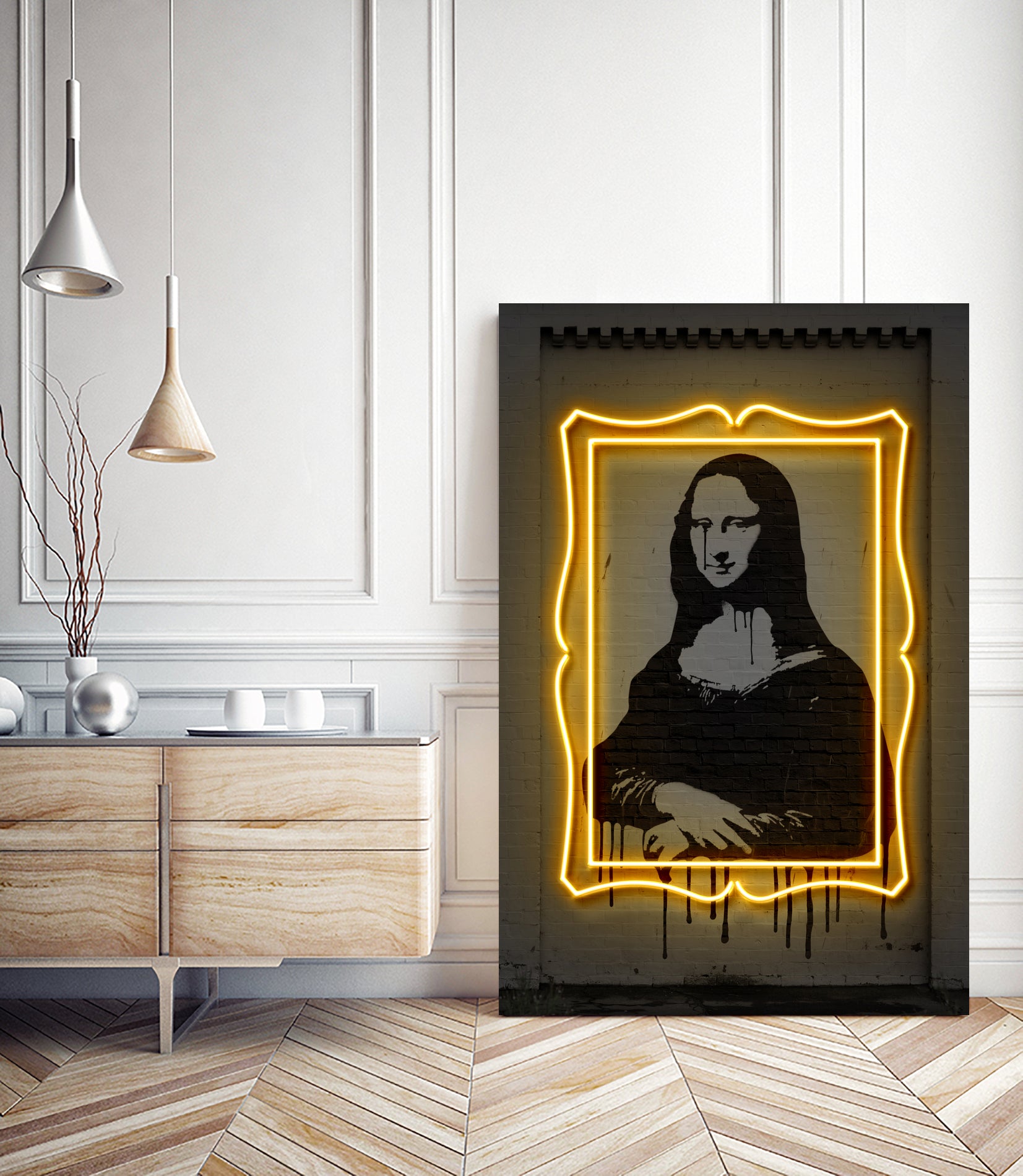 Mona Lisa by Octavian Mihai Mielu on GIANT ART - yellow digital drawing