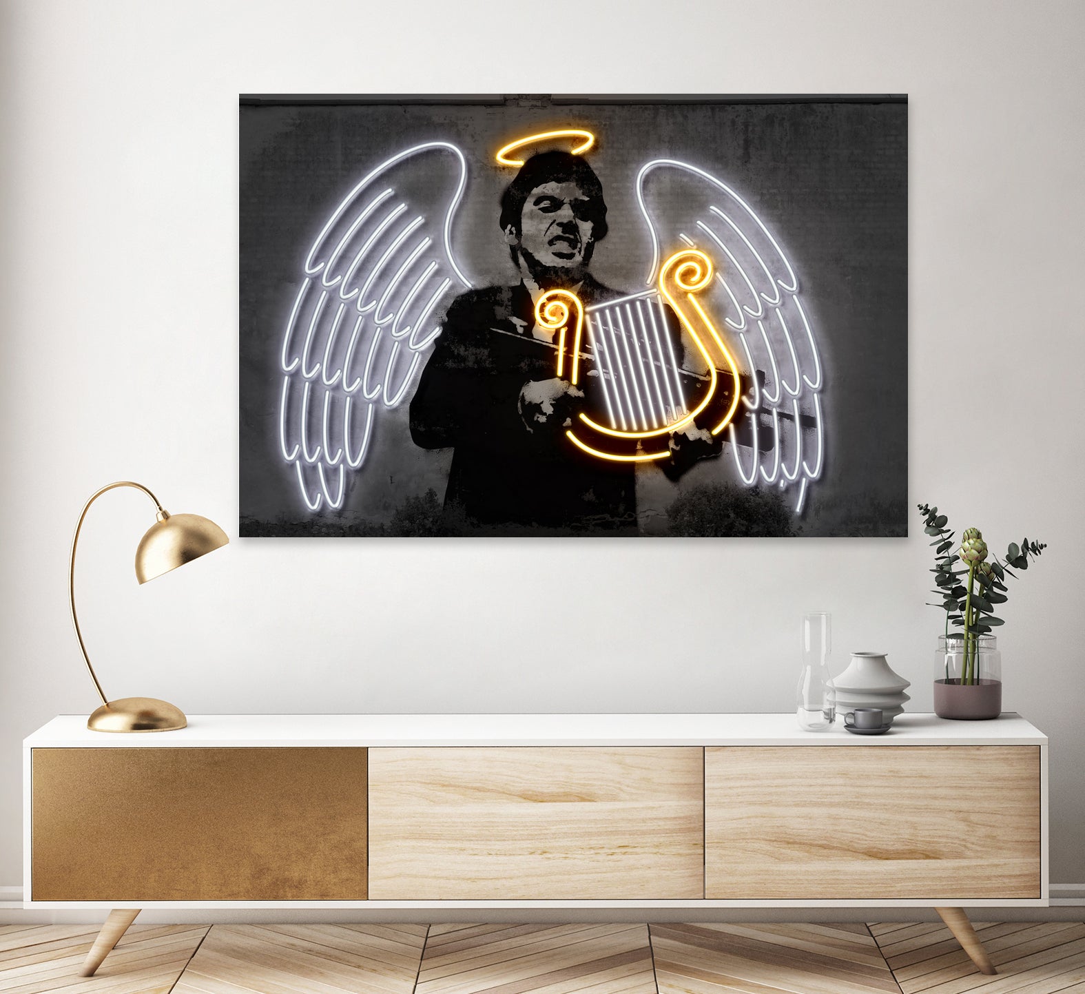 Fallen Angel by Octavian Mihai Mielu on GIANT ART - yellow digital drawing