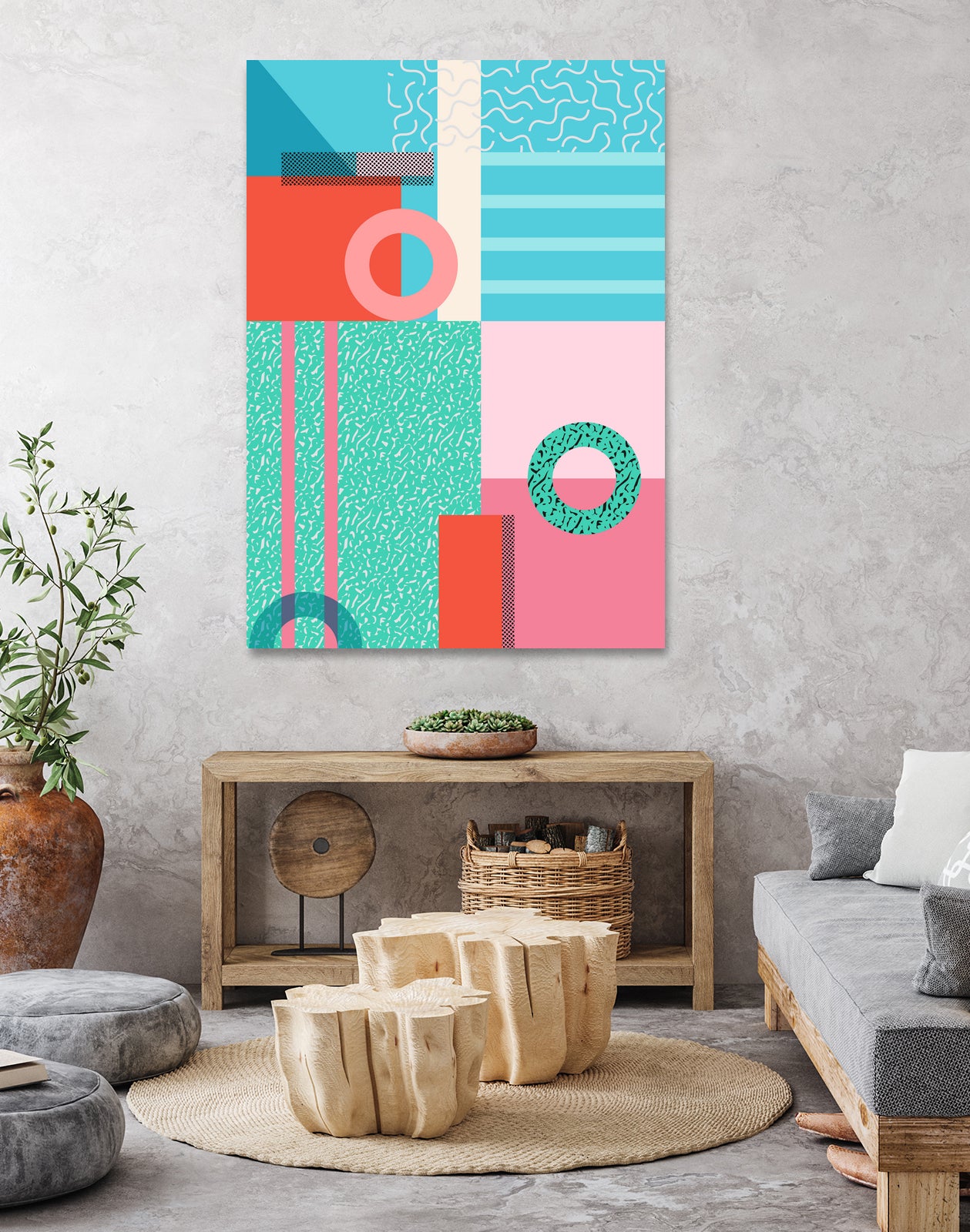 Memphis Lido by Kristen Lockley on GIANT ART - green digital drawing