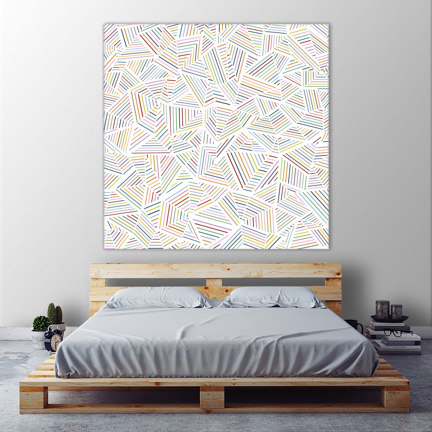 Ab Linear Rainbow by Emeline Tate-Robertson on GIANT ART - white digital painting