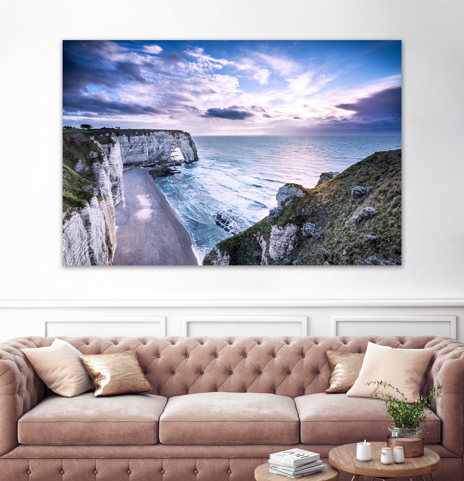 Natural Rock Arch - Normandy, France by Petra Lang on GIANT ART - blue photo illustration