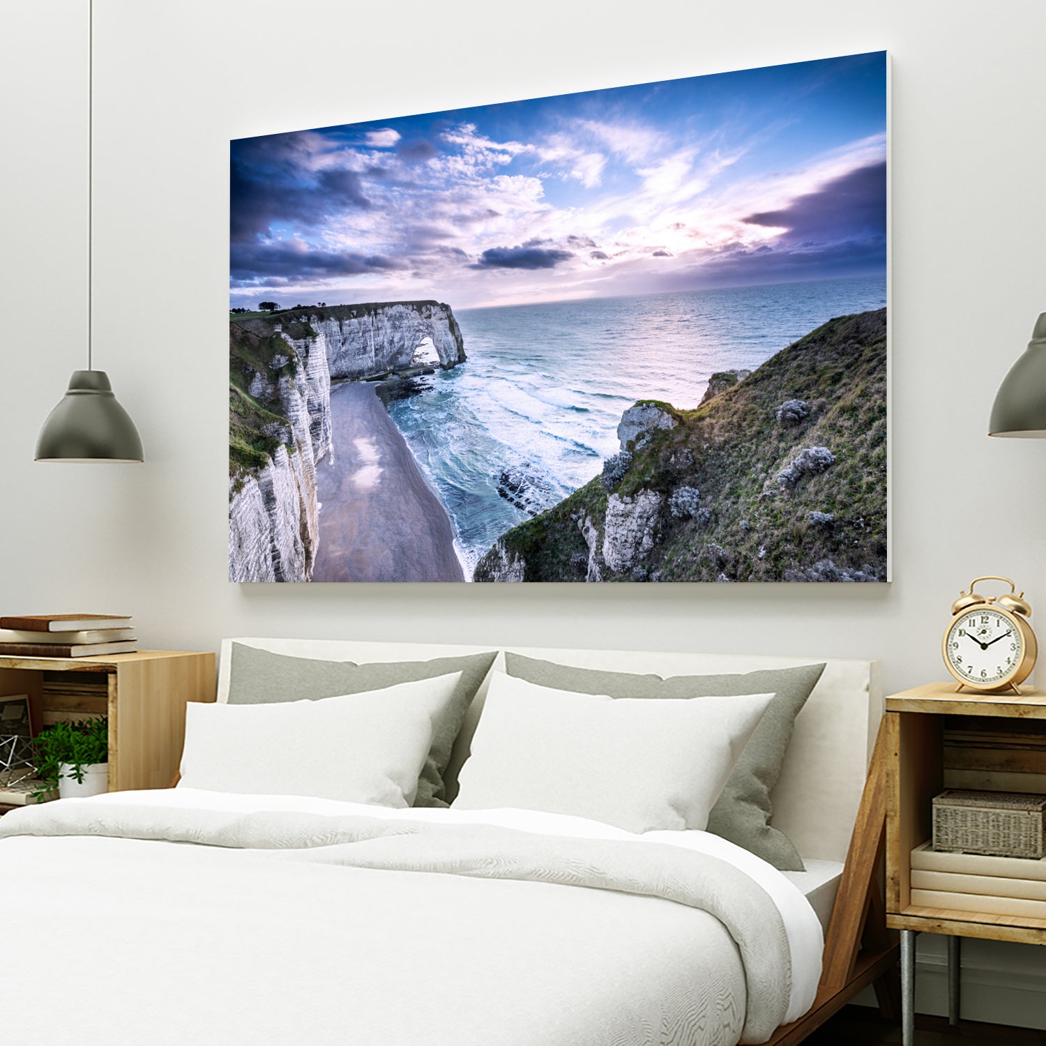 Natural Rock Arch - Normandy, France by Petra Lang on GIANT ART - blue photo illustration