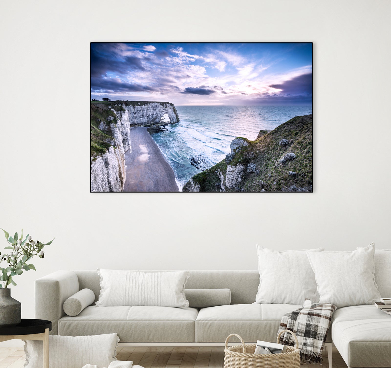 Natural Rock Arch - Normandy, France by Petra Lang on GIANT ART - blue photo illustration