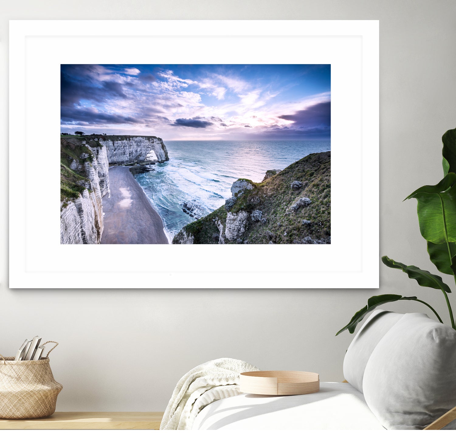 Natural Rock Arch - Normandy, France by Petra Lang on GIANT ART - blue photo illustration