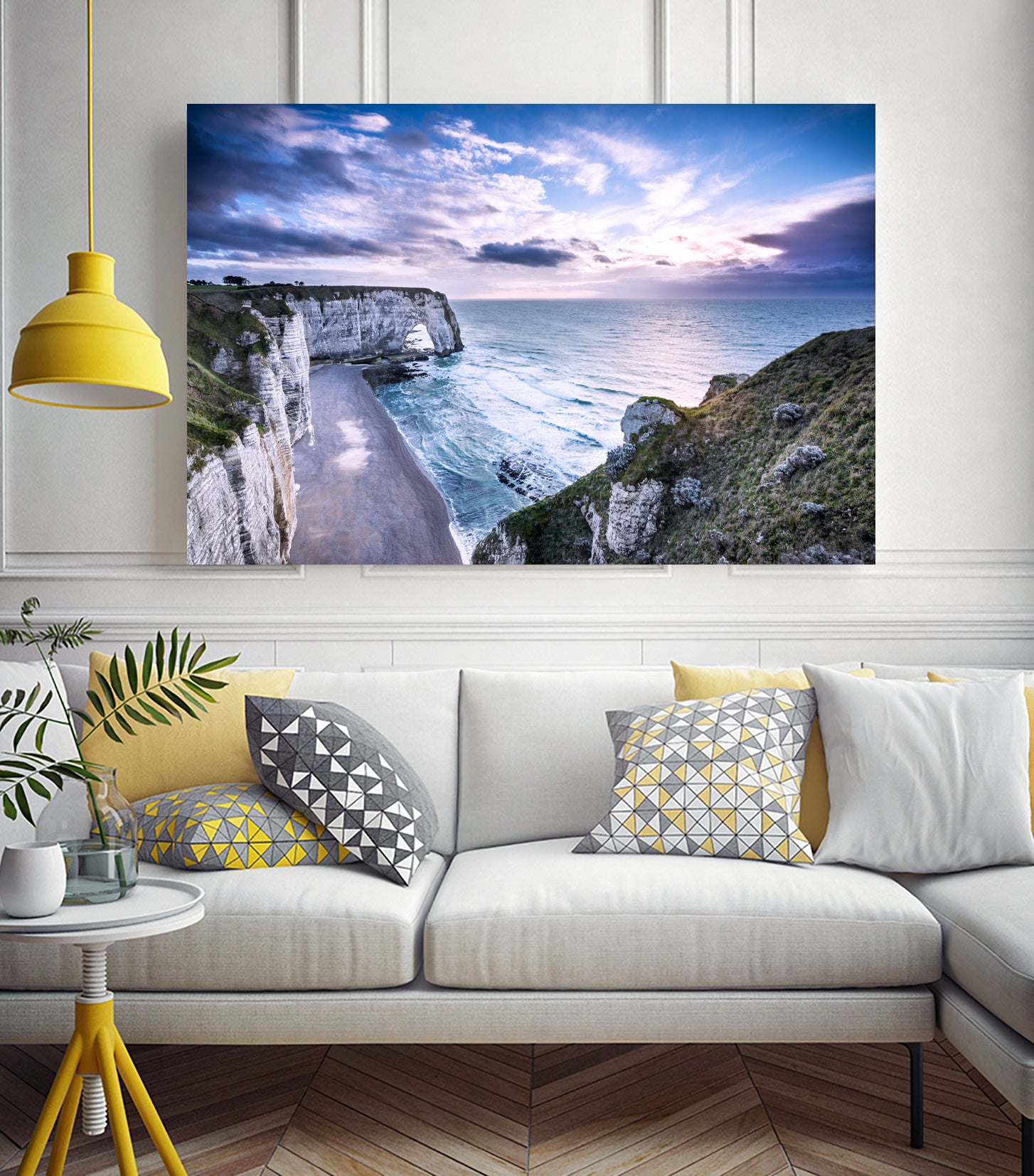 Natural Rock Arch - Normandy, France by Petra Lang on GIANT ART - blue photo illustration