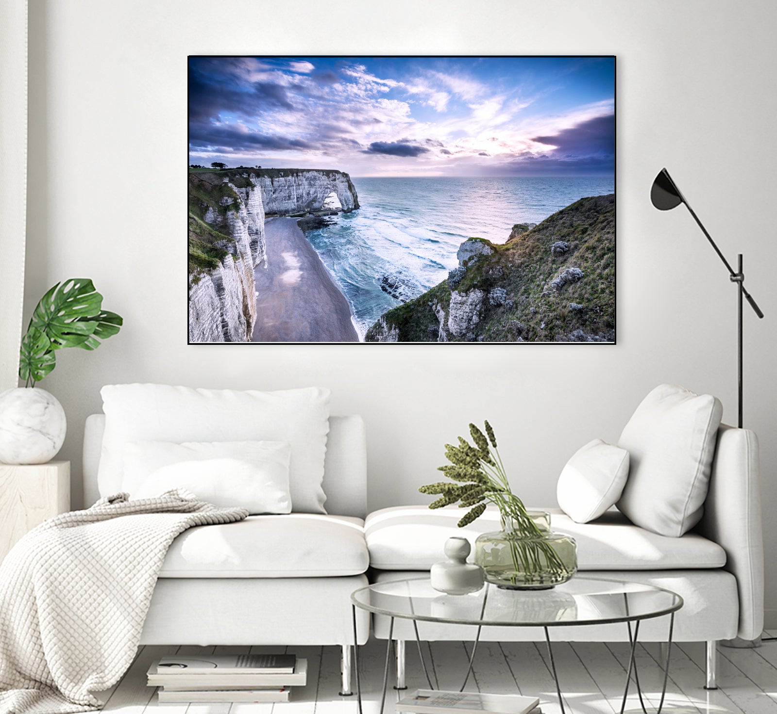 Natural Rock Arch - Normandy, France by Petra Lang on GIANT ART - blue photo illustration