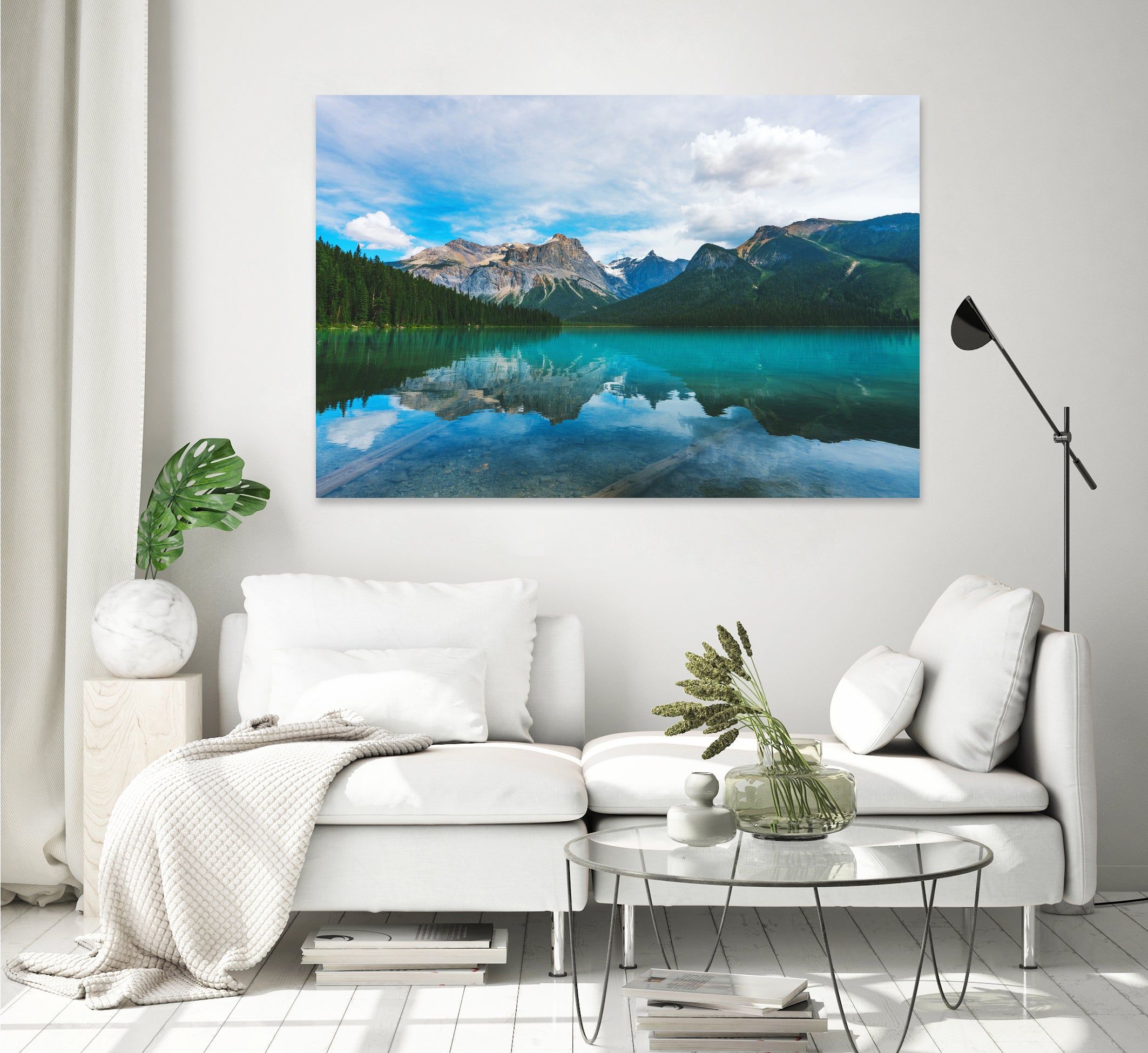 The Mountains and Blue Water by Petra Lang on GIANT ART - blue photo illustration