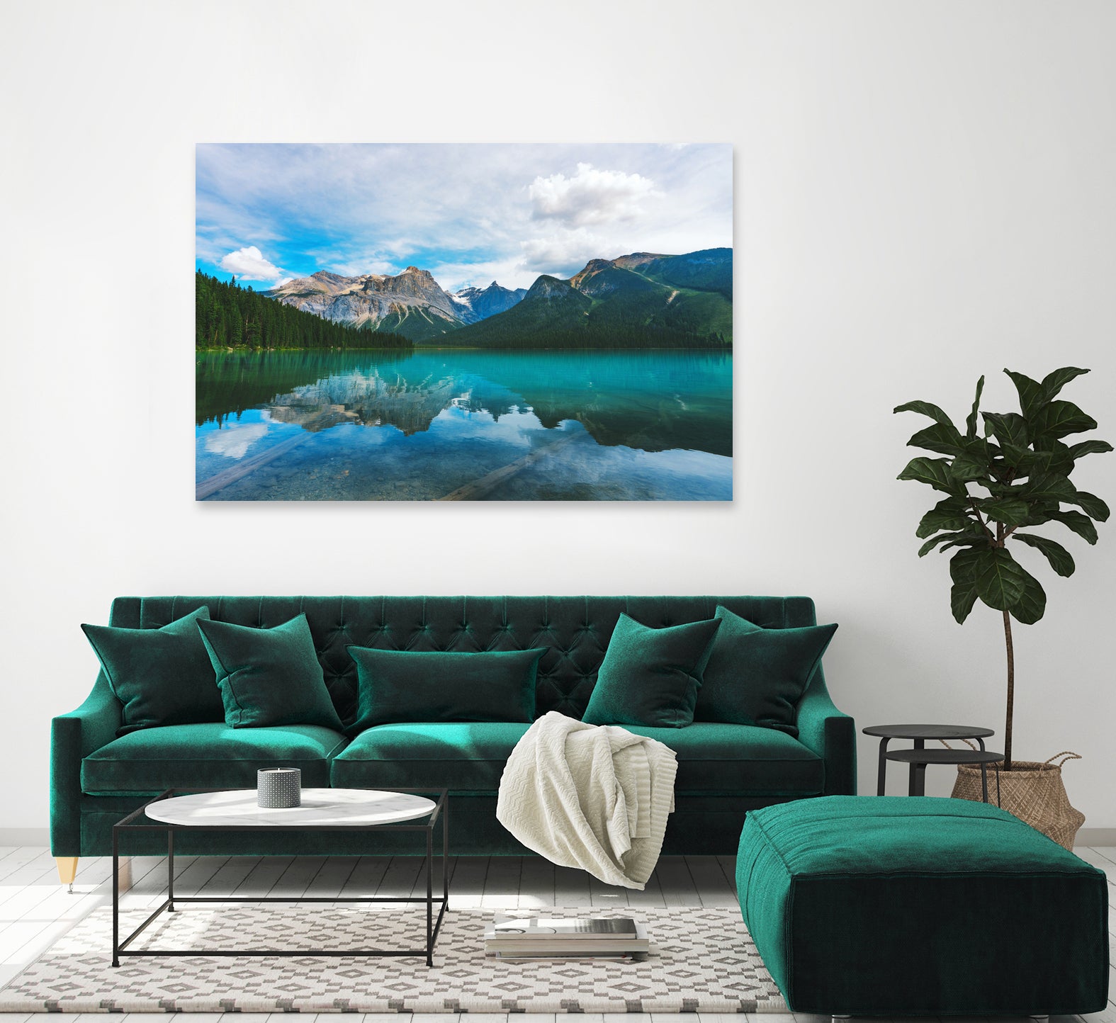 The Mountains and Blue Water by Petra Lang on GIANT ART - blue photo illustration