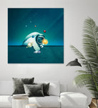 Astronaut Billards by Romina Lutz on GIANT ART - green digital painting