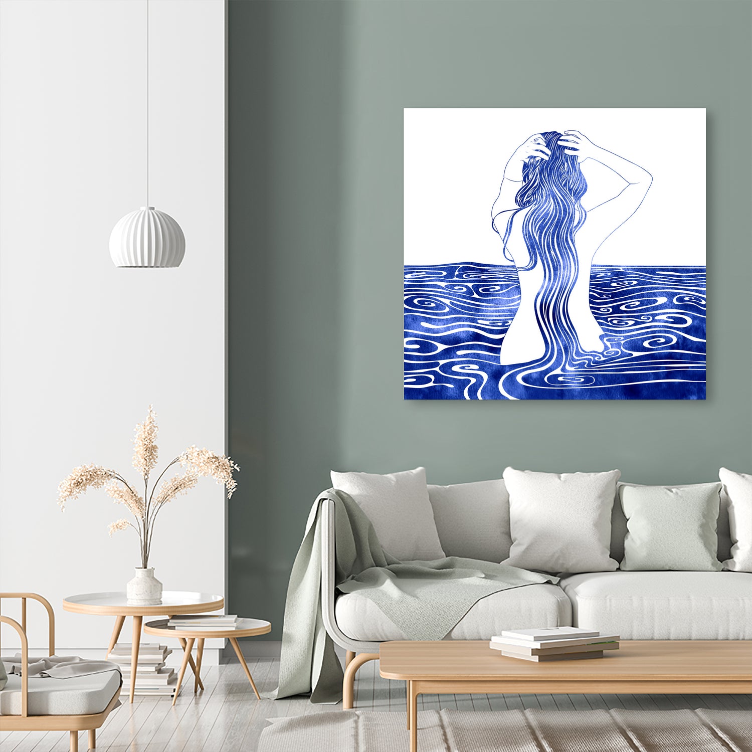 Nereid-XI by Stevyn Llewellyn on GIANT ART - blue mixed media