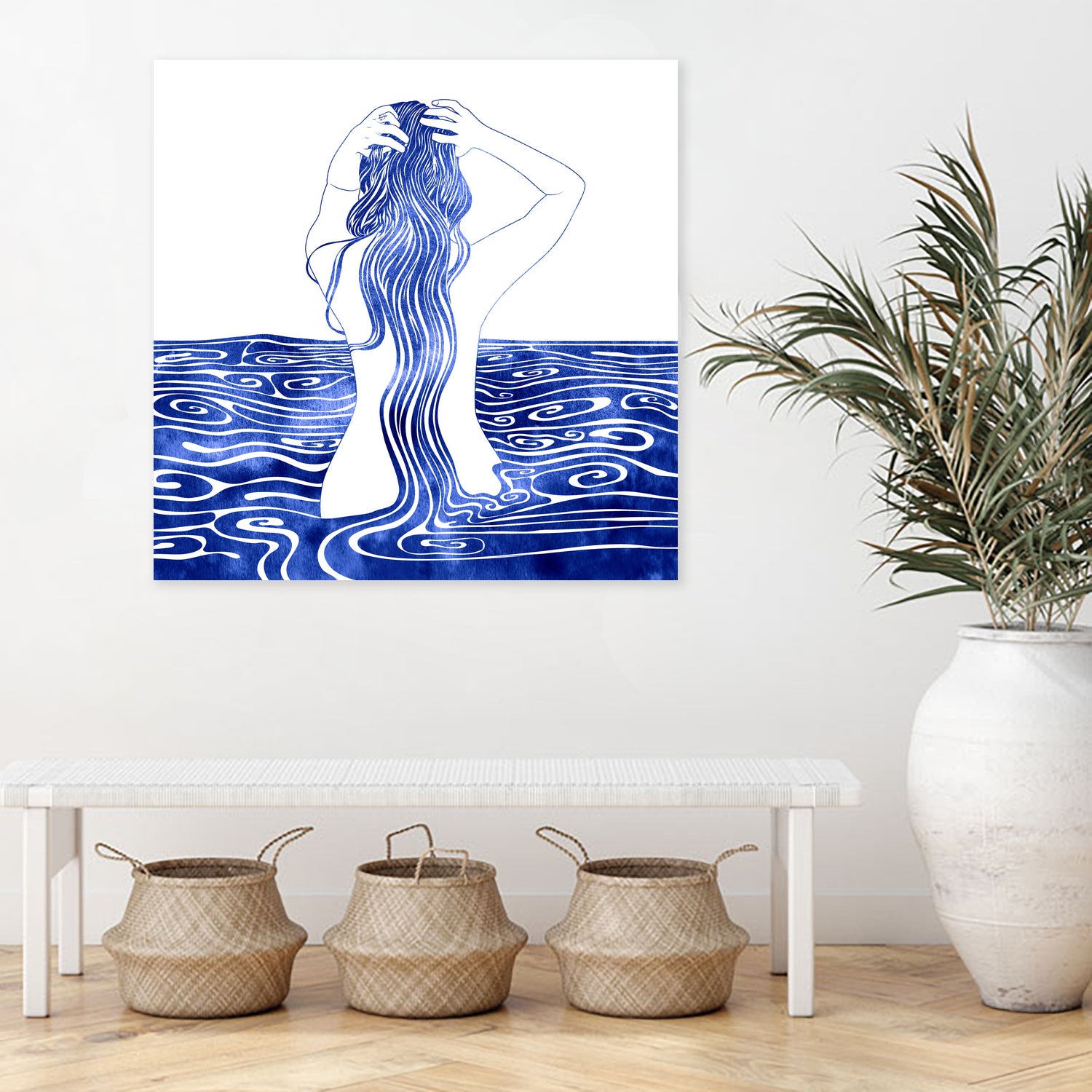 Nereid-XI by Stevyn Llewellyn on GIANT ART - blue mixed media