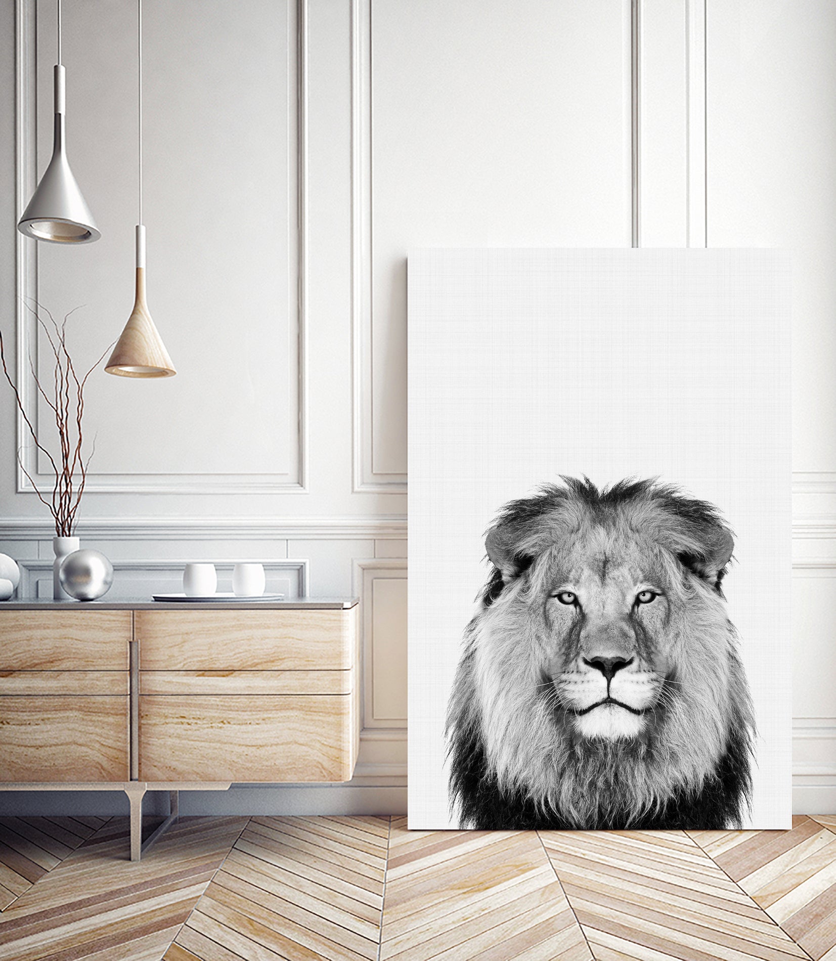 Lion Portrait by Justinas Jokubauskas on GIANT ART - black photo manipulation