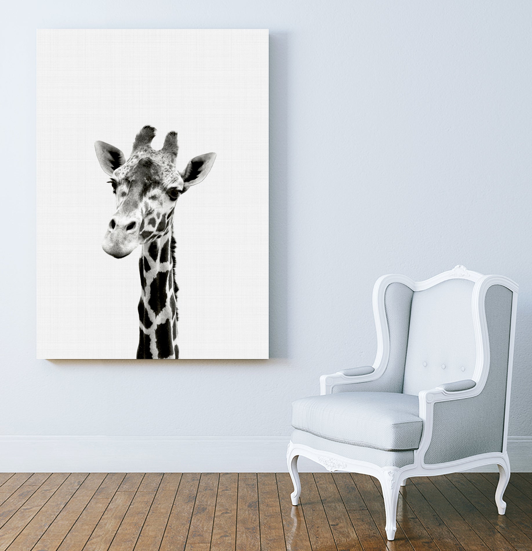 Giraffe Portrait by Justinas Jokubauskas on GIANT ART - black photo manipulation