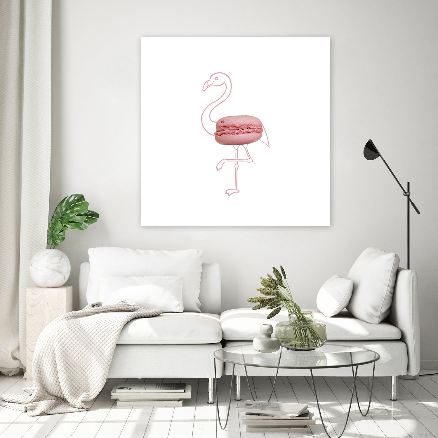 Macaron flamingo by Olivia Lorot on GIANT ART - pink photo illustration