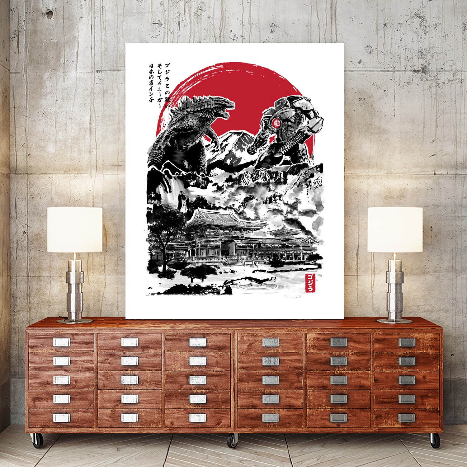 Attack on Japan Temple by Antonio Camarena on GIANT ART - white digital painting