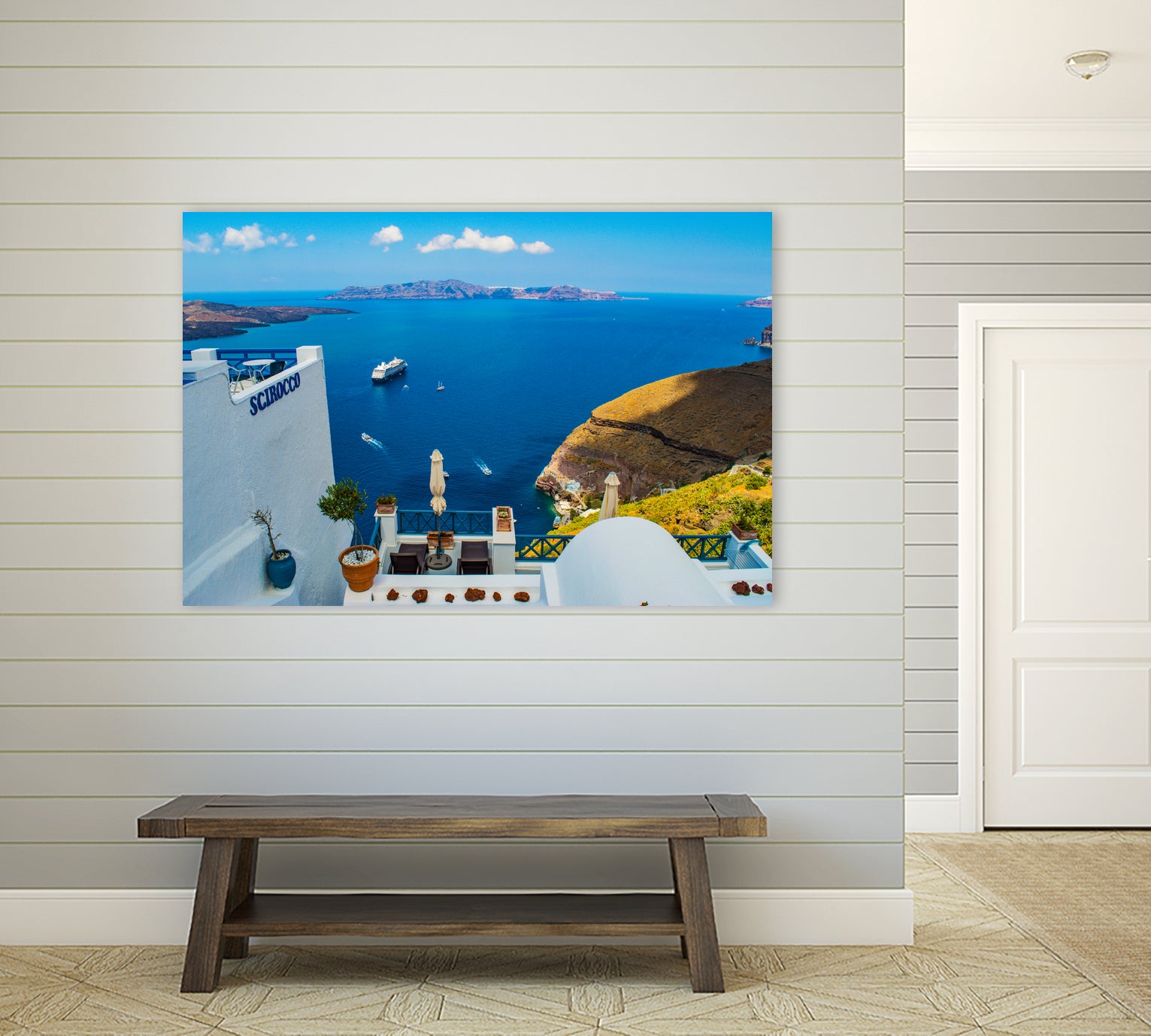 Santorini by Haris Kavalla on GIANT ART - blue photo manipulation