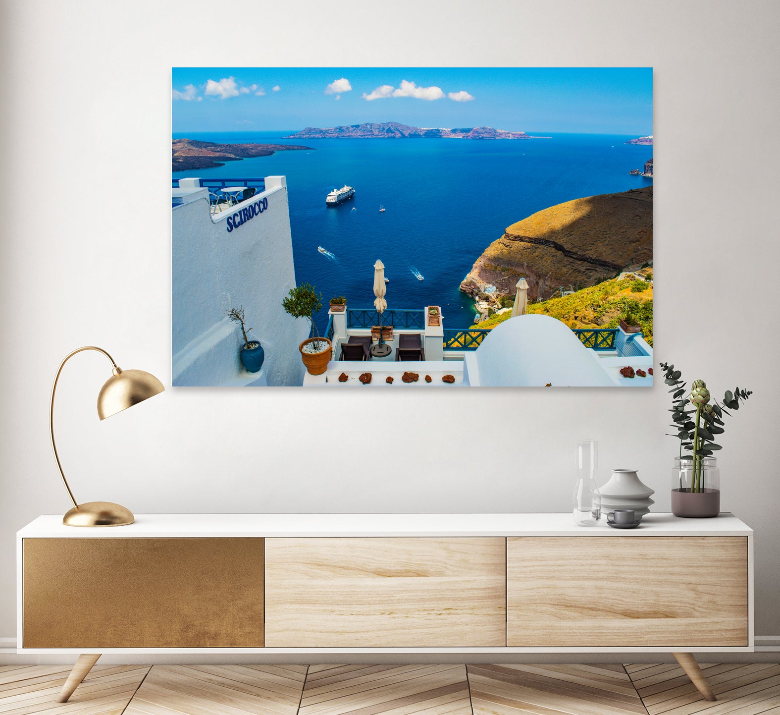 Santorini by Haris Kavalla on GIANT ART - blue photo manipulation