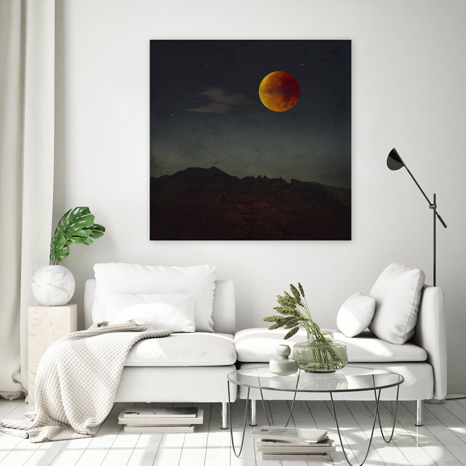 blood moon rising by Dirk Wüstenhagen on GIANT ART - orange photo manipulation