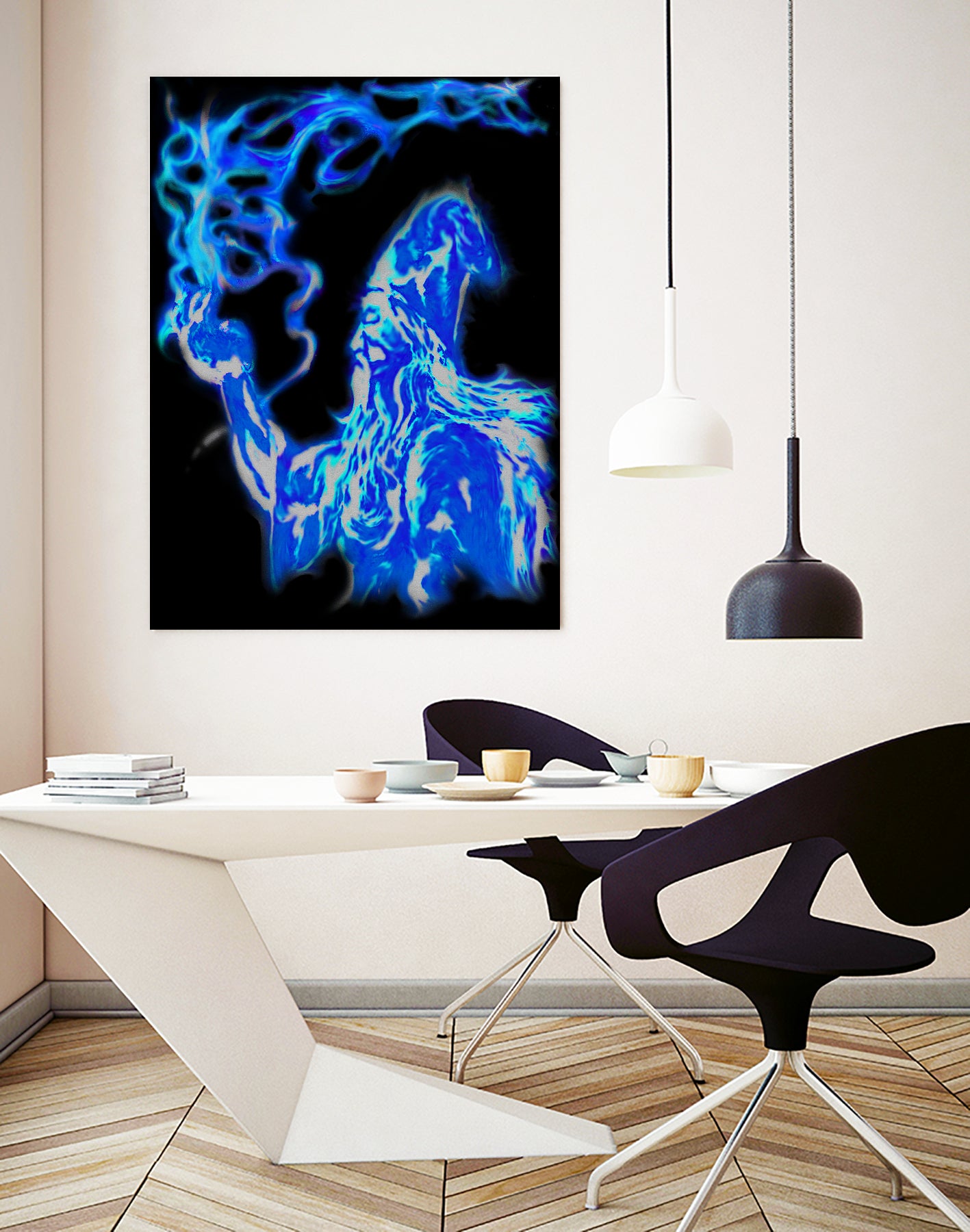 wizard-in-blue by Brian Blasgund on GIANT ART - green digital painting