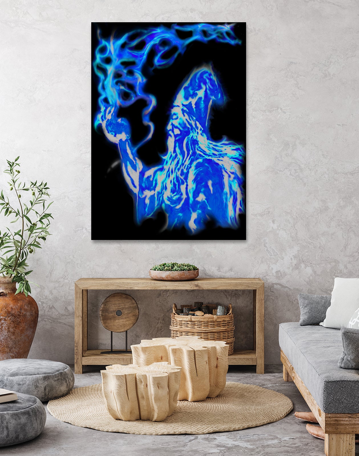 wizard-in-blue by Brian Blasgund on GIANT ART - green digital painting