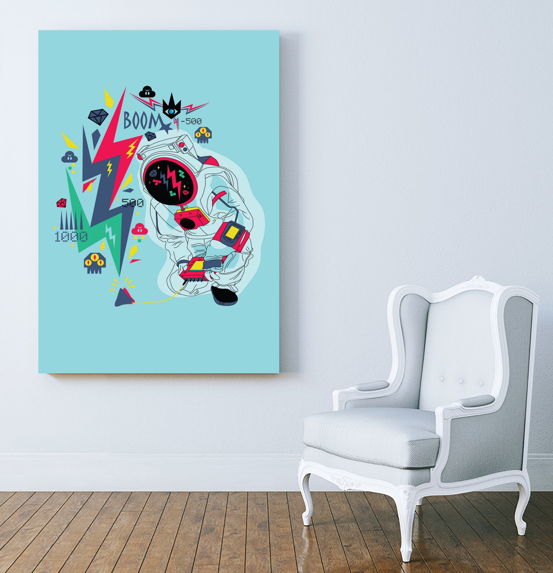 Space Fireworks by Ralph Muncada on GIANT ART - blue digital drawing