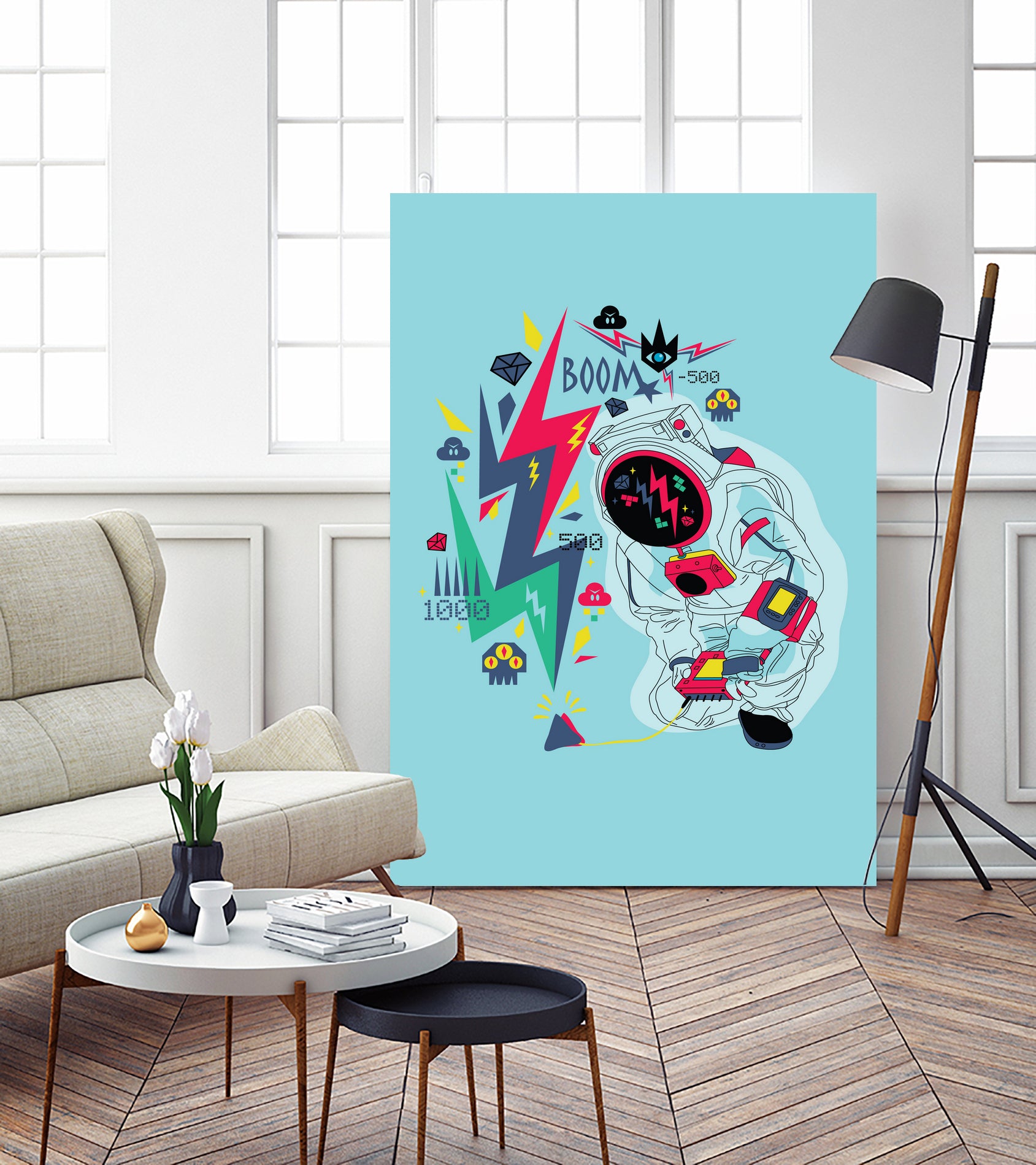 Space Fireworks by Ralph Muncada on GIANT ART - blue digital drawing