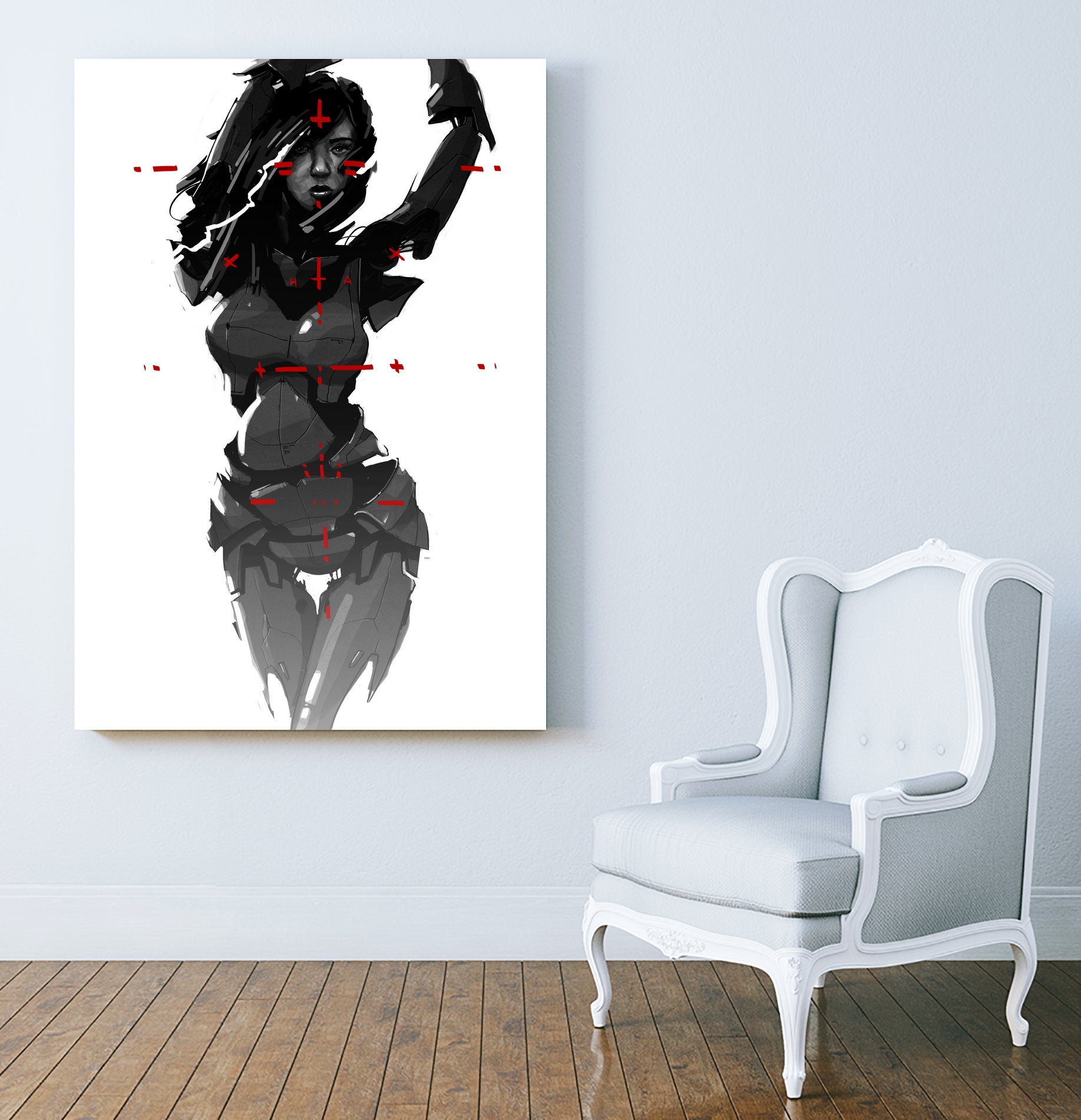 Robogirl by Kaloian Toshev on GIANT ART - black digital drawing