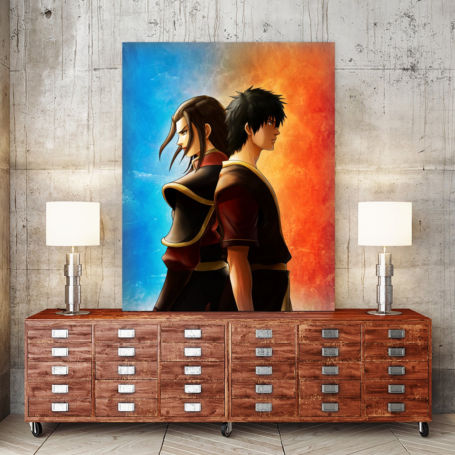 Azula Zuko Artwork by MCAshe 24 on GIANT ART - orange digital painting