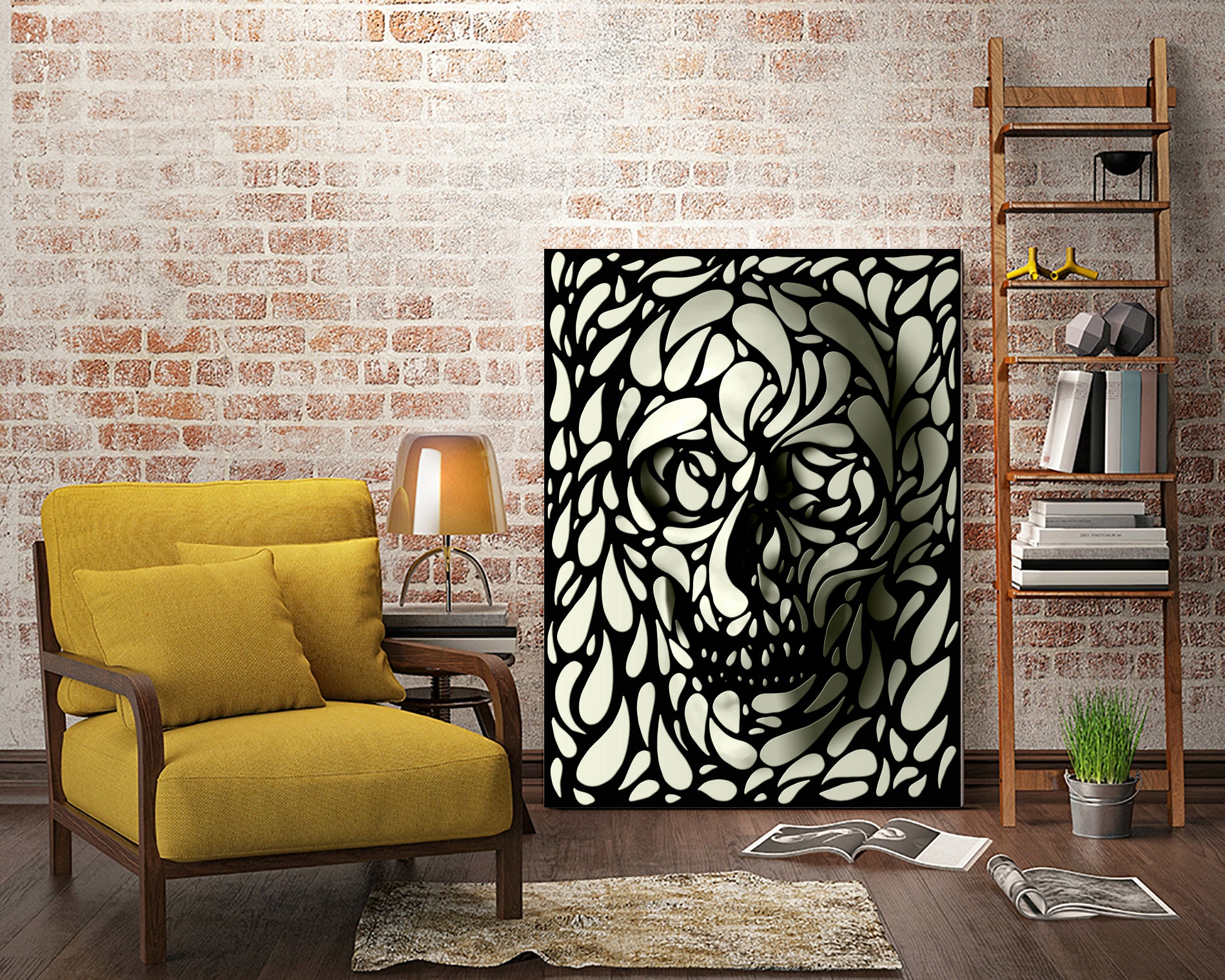 Skull 4 by Ali Gulec on GIANT ART - black digital drawing