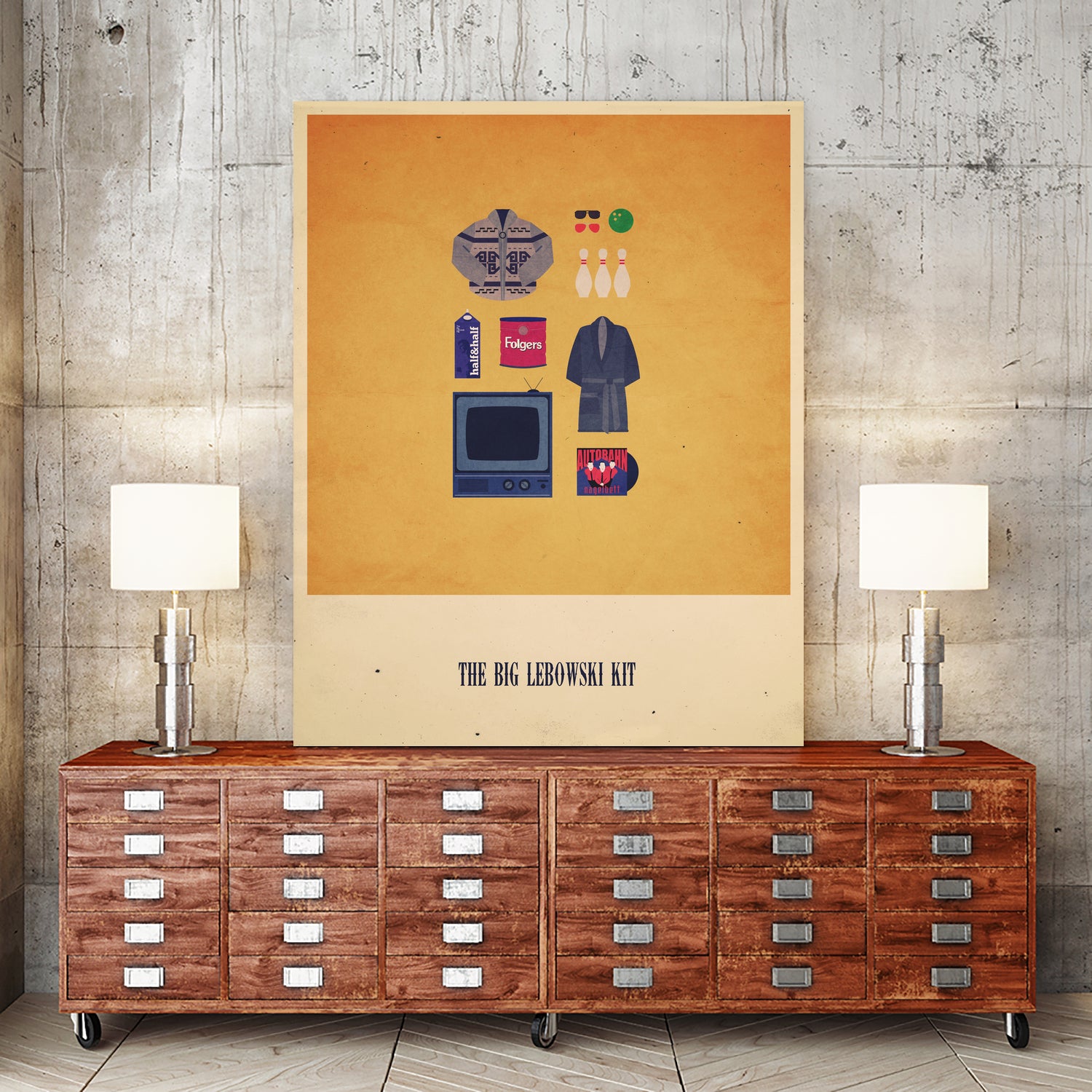 The Big Lebowski Kit by A F on GIANT ART - yellow digital drawing