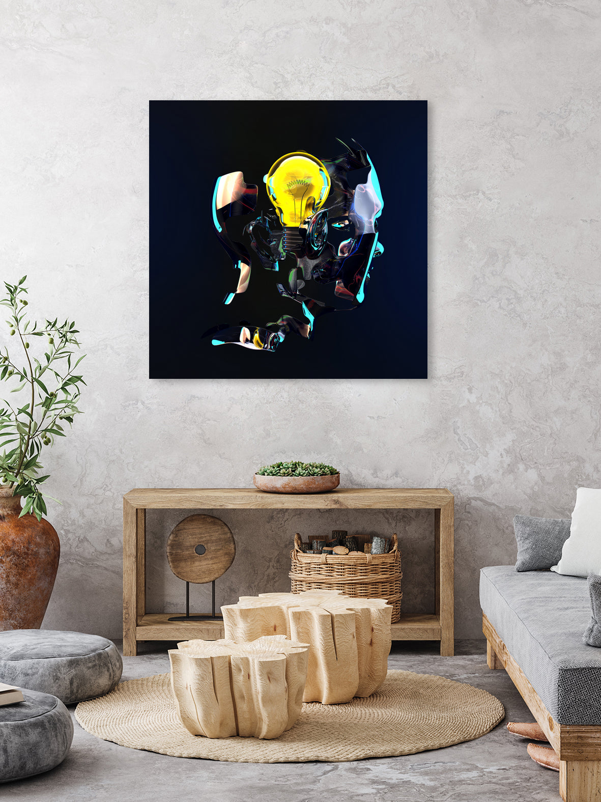 BULB by Anthony Gargasz on GIANT ART - blue 3d art