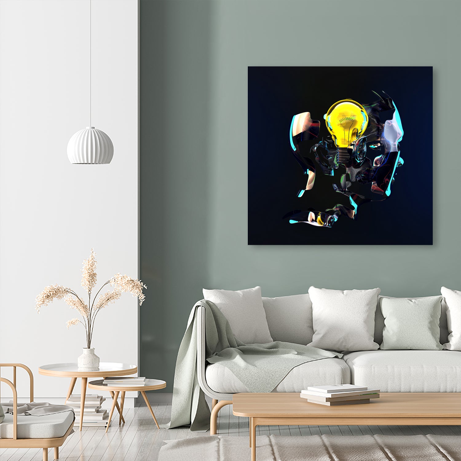 BULB by Anthony Gargasz on GIANT ART - blue 3d art