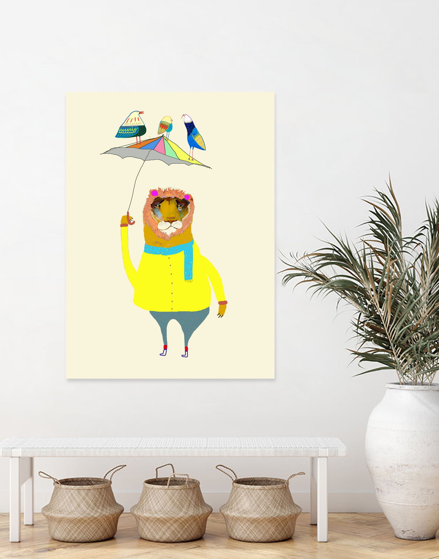 Lion With Umbrella by Ashley Percival on GIANT ART - digital drawing