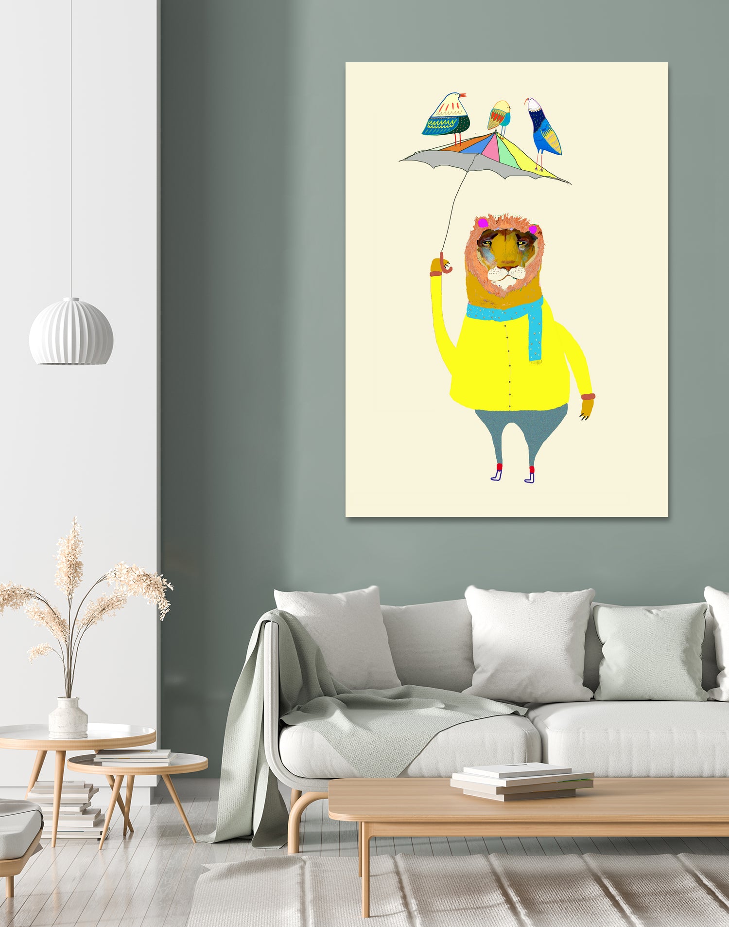 Lion With Umbrella by Ashley Percival on GIANT ART - digital drawing