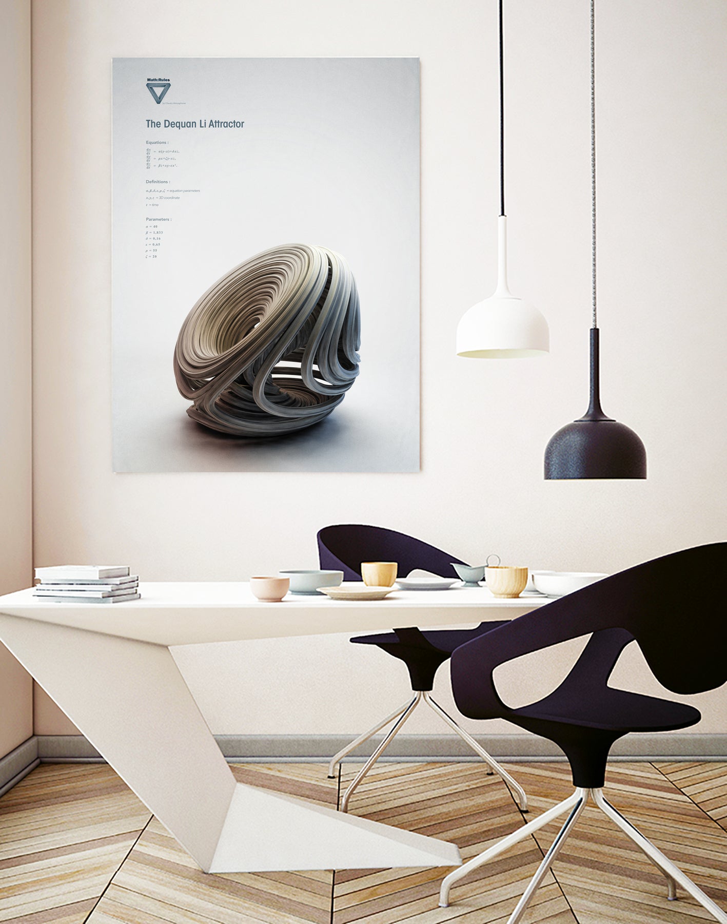 The Dequan-Li Attractor by . Chaotic Atmospheres on GIANT ART - 3d art