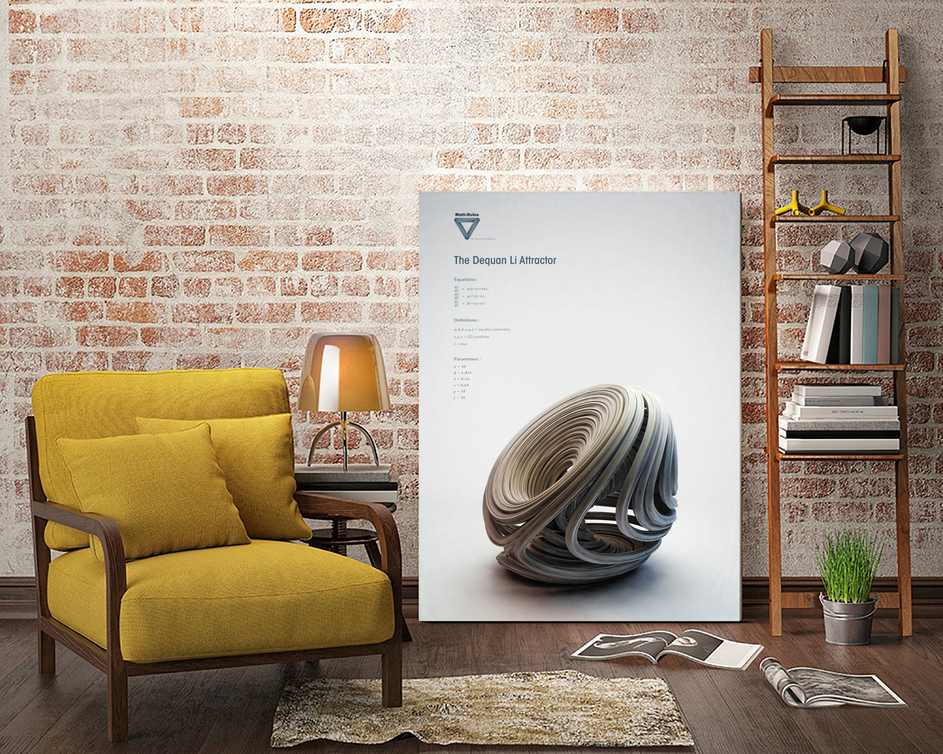 The Dequan-Li Attractor by . Chaotic Atmospheres on GIANT ART - 3d art