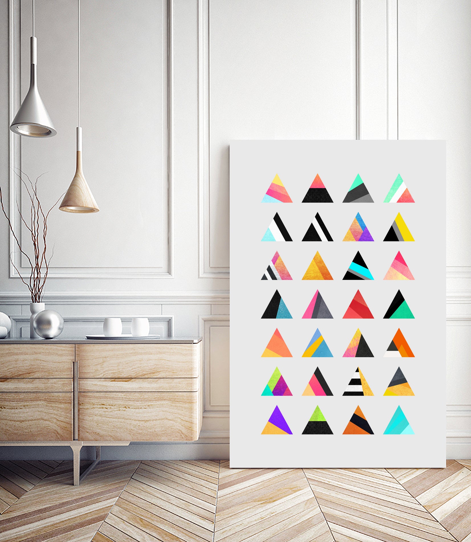 Trangle Variation by Elisabeth Fredriksson on GIANT ART - green digital drawing