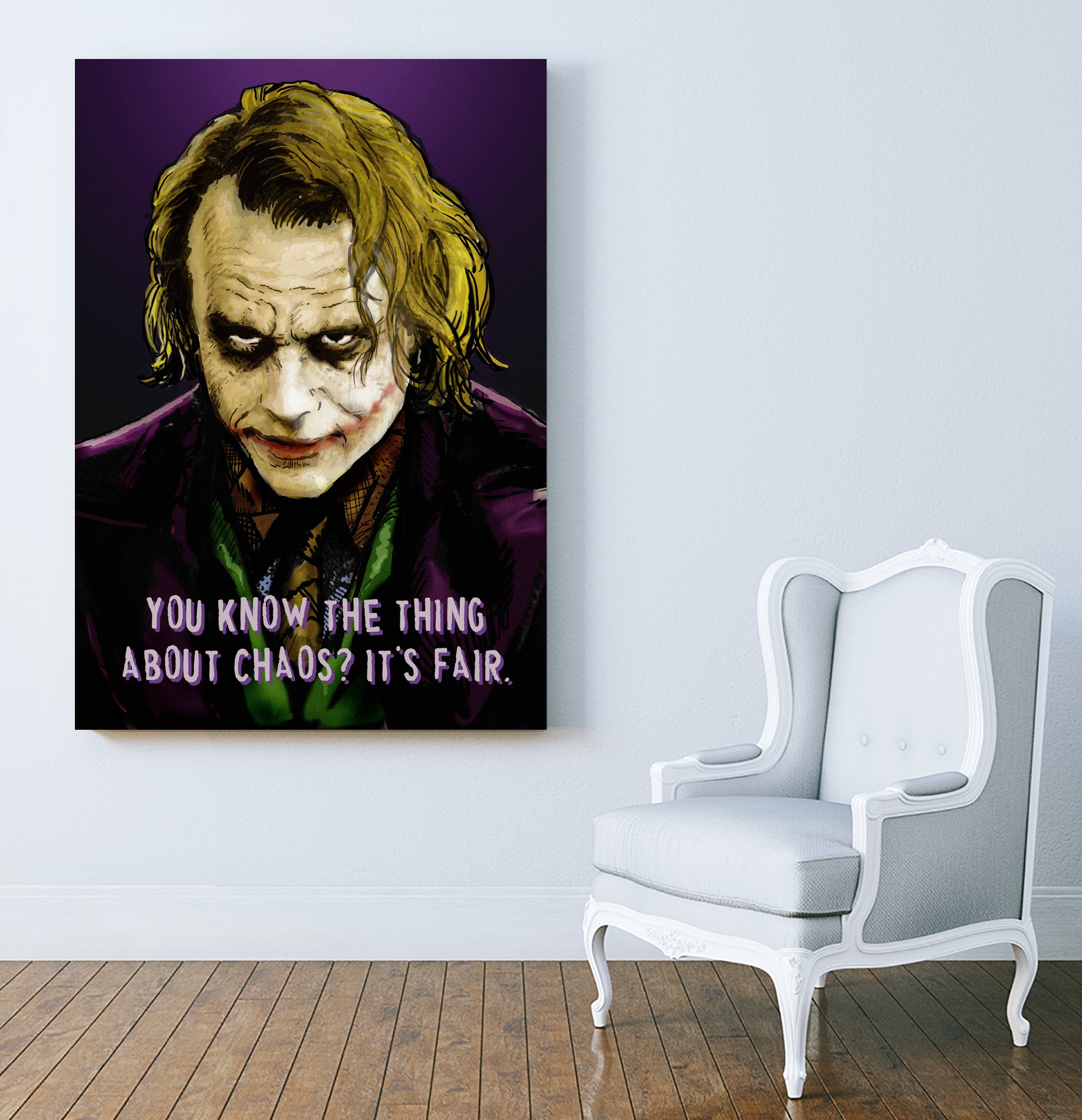 Joker Says by Dan Avenell on GIANT ART - fuchsia digital painting