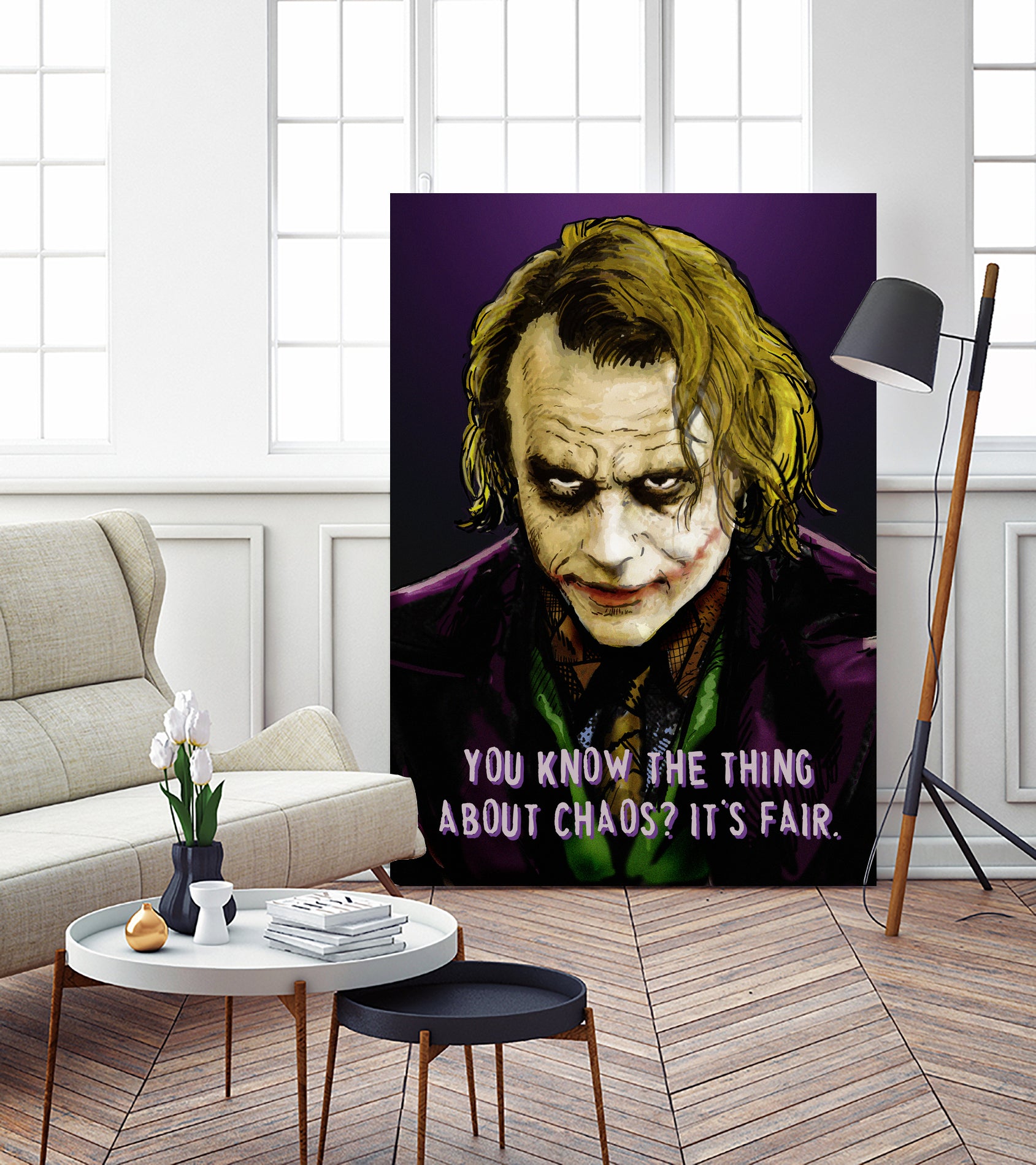 Joker Says by Dan Avenell on GIANT ART - fuchsia digital painting