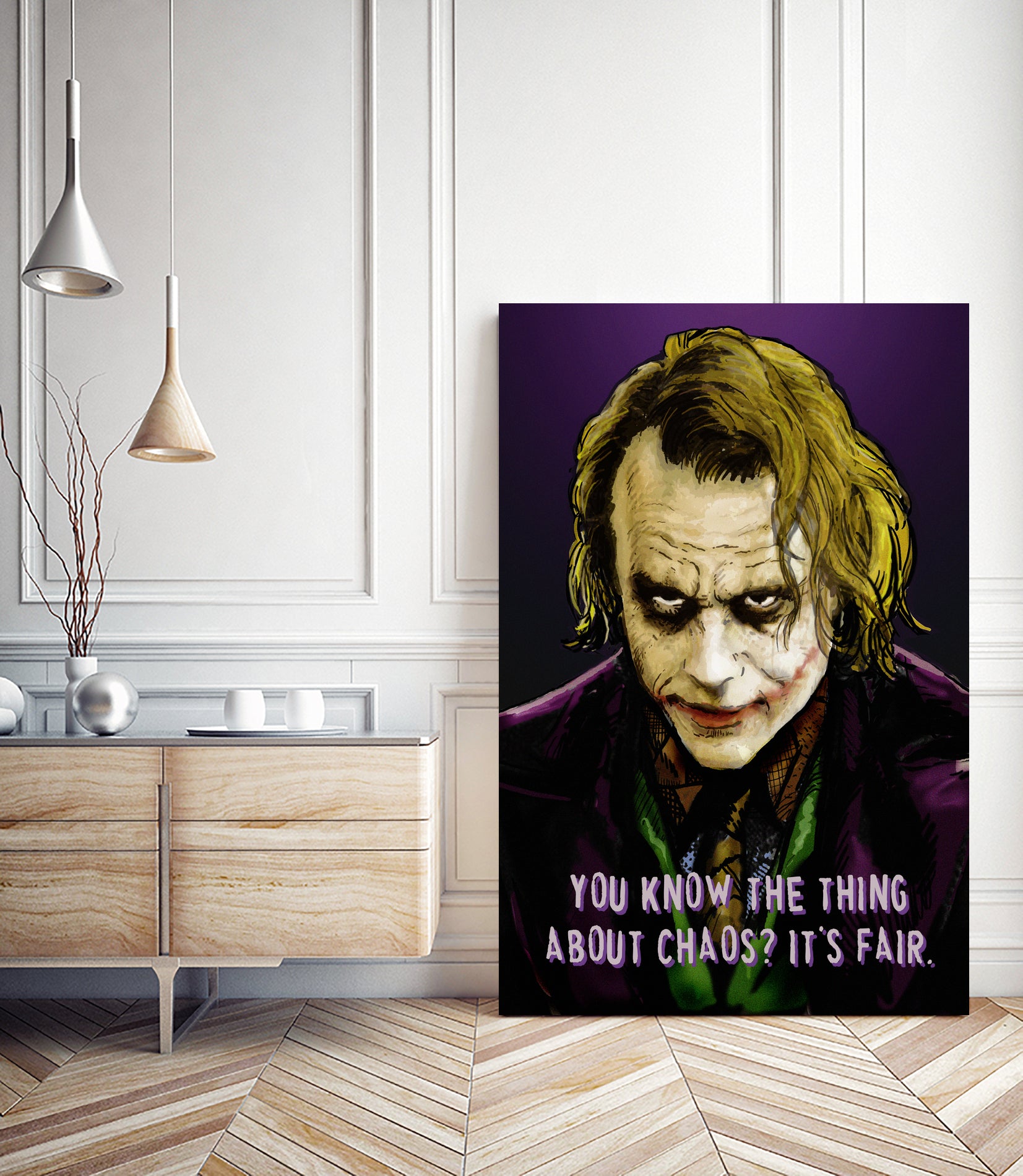 Joker Says by Dan Avenell on GIANT ART - fuchsia digital painting