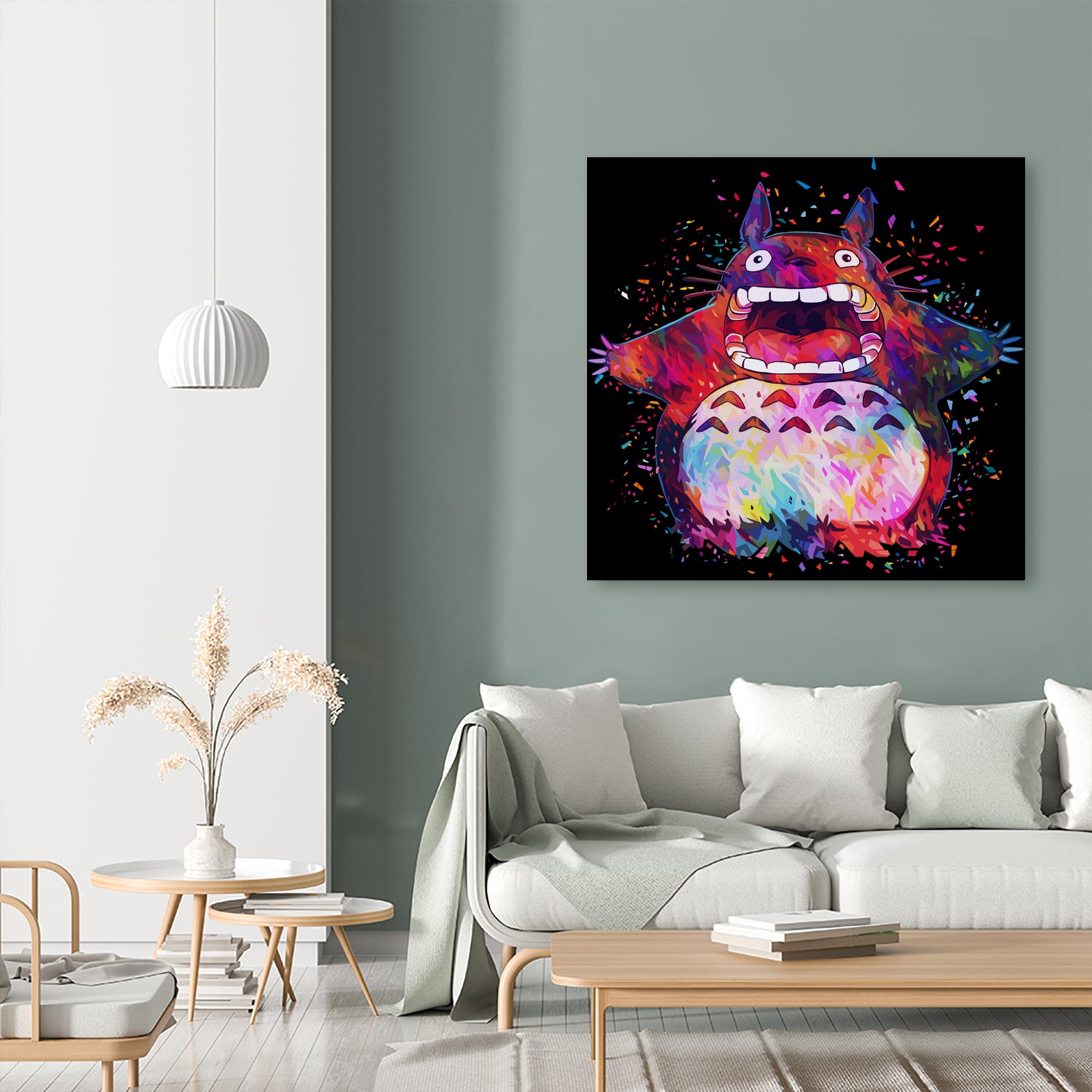 Totoro by Alessandro Pautasso on GIANT ART - black digital painting