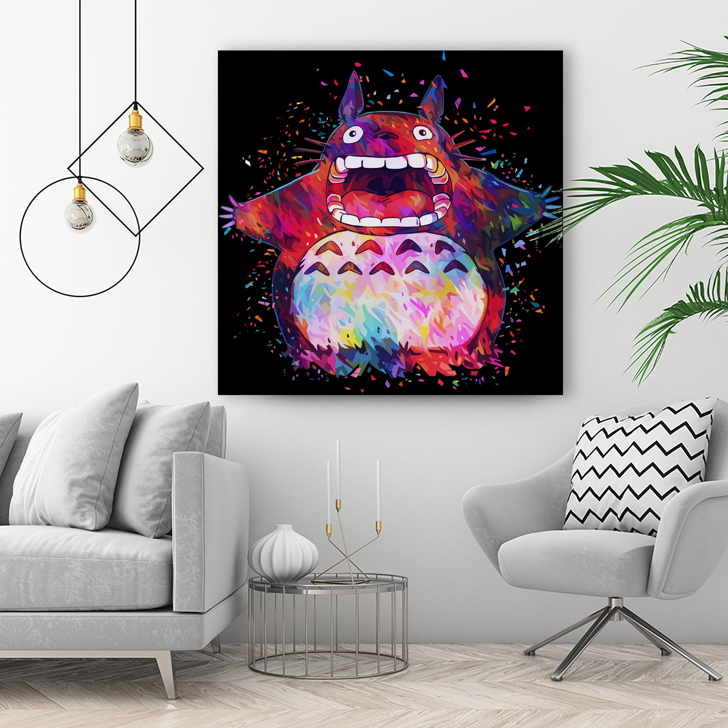 Totoro by Alessandro Pautasso on GIANT ART - black digital painting