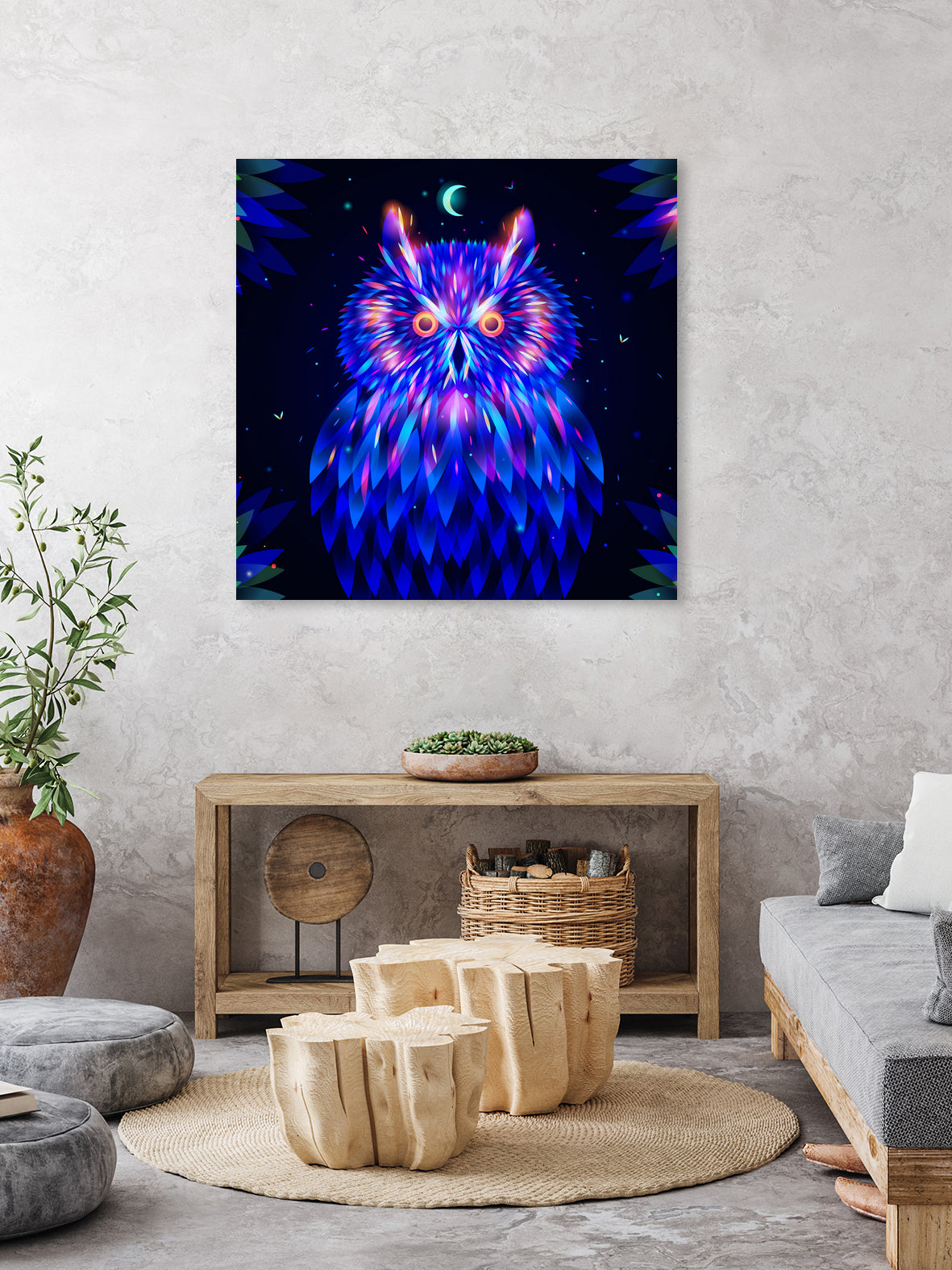 Fantasy Owl by Ilya Shapko on GIANT ART - blue character design