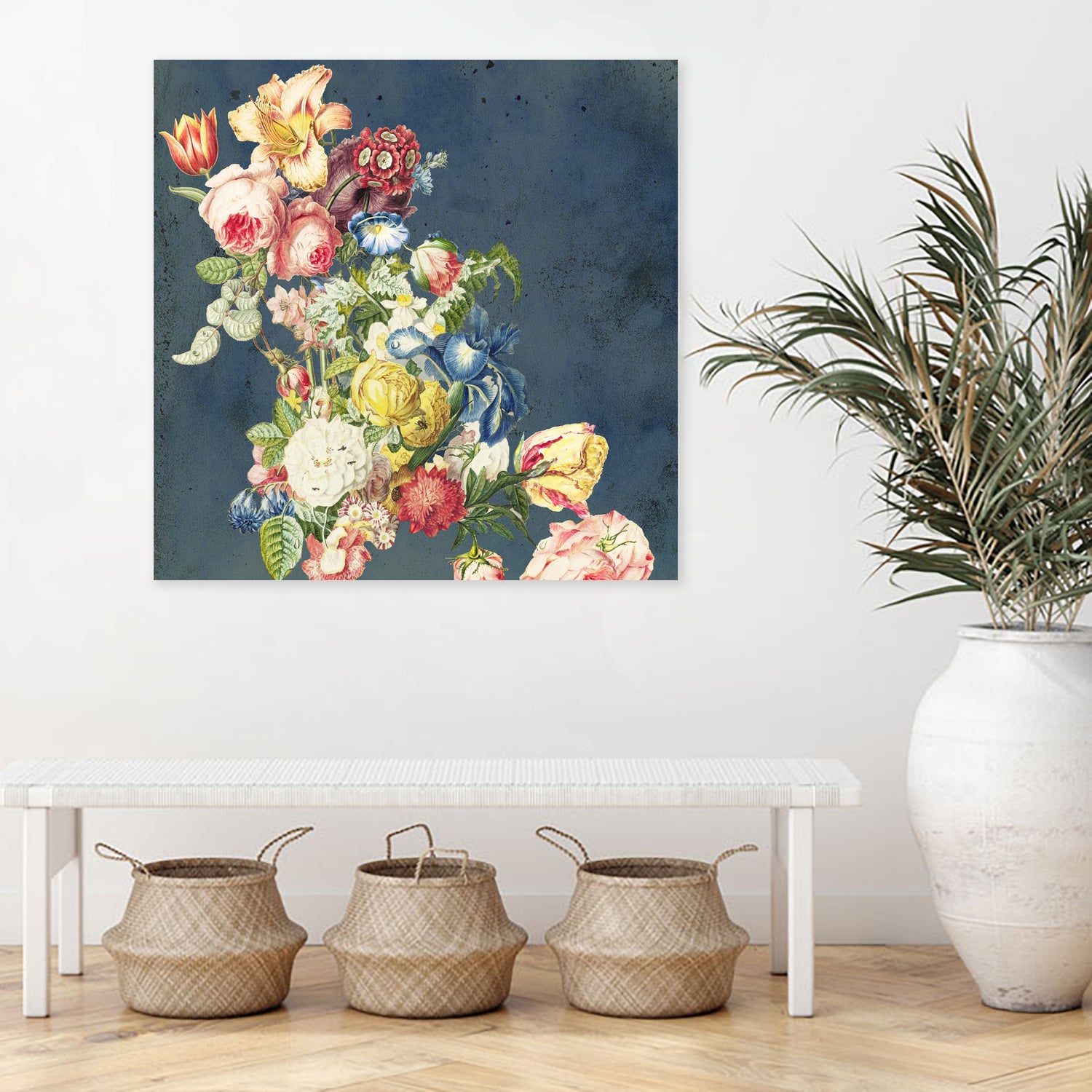 Floral tribute to Louis McNeice by anne corr on GIANT ART - blue digital painting