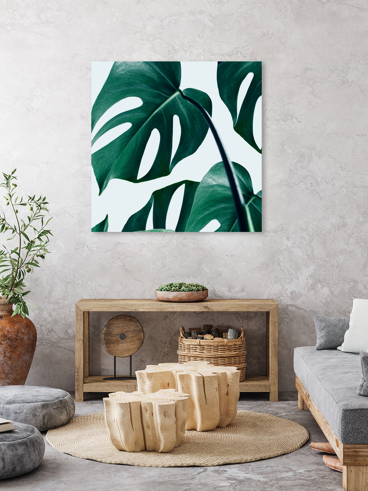 Monstera by Uma Gokhale on GIANT ART - green digital painting