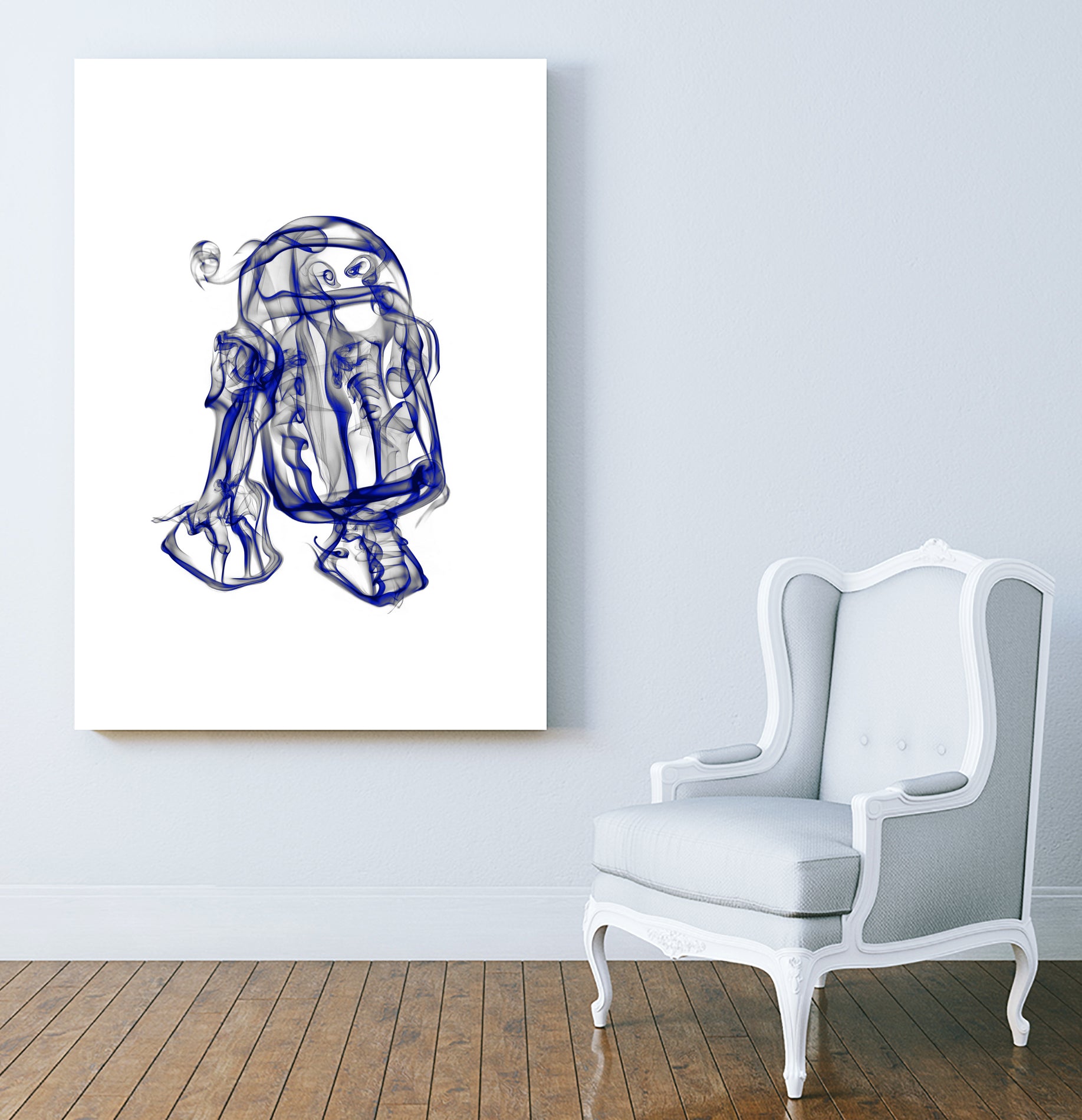 R2D2 by Octavian Mihai Mielu on GIANT ART - blue digital painting