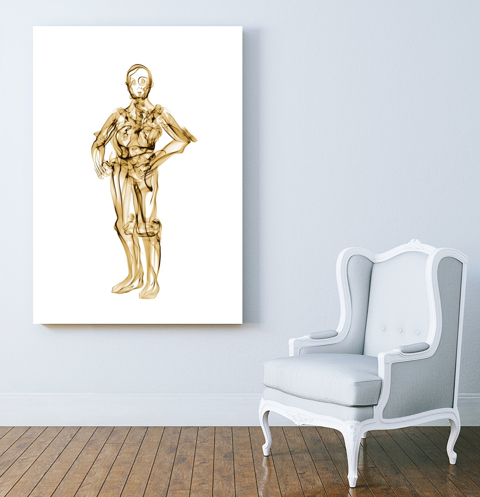 C3PO by Octavian Mihai Mielu on GIANT ART - yellow digital painting